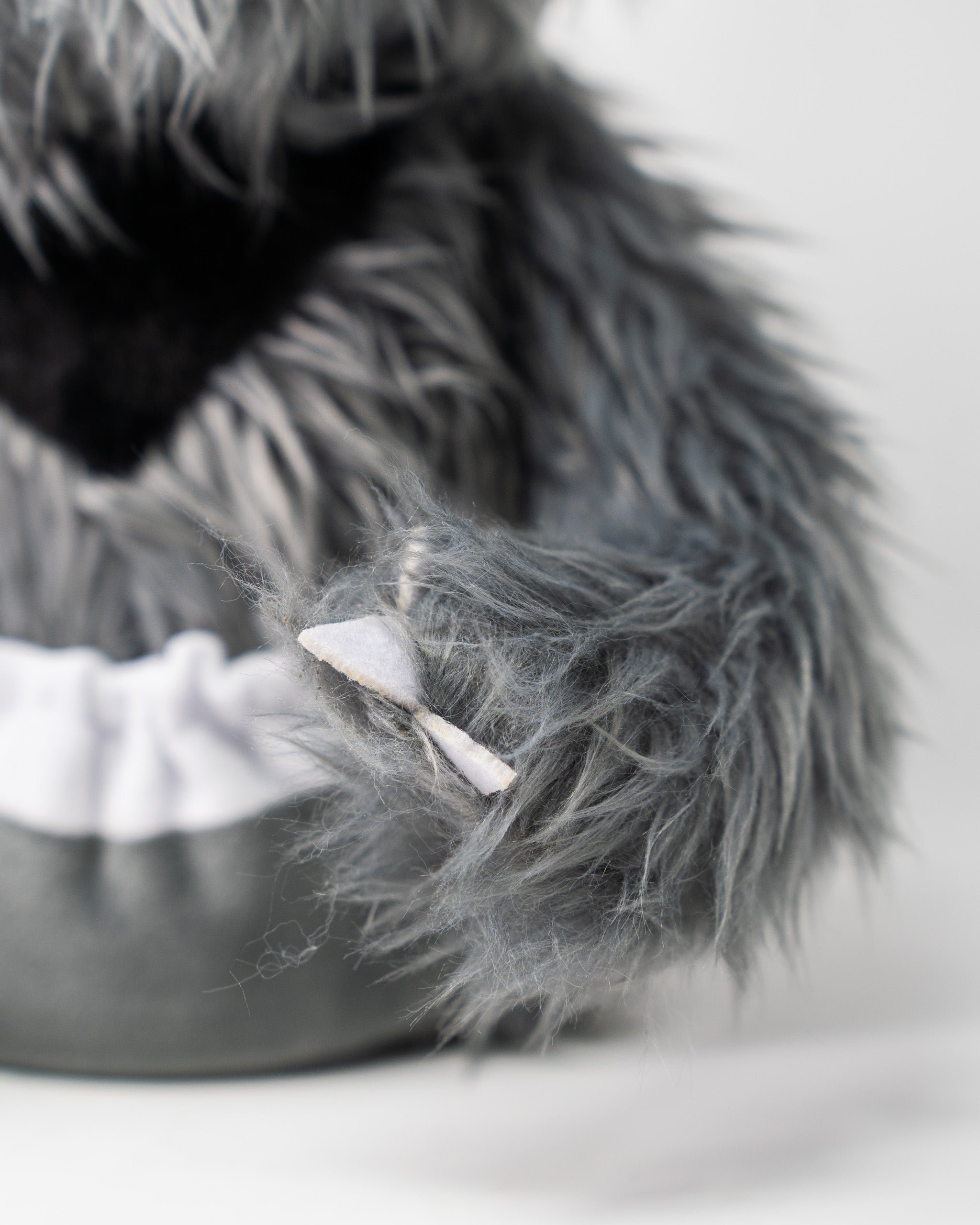 Fuzzy gray koala driver cover with detailed features, perfect for adding personality to your golf bag.