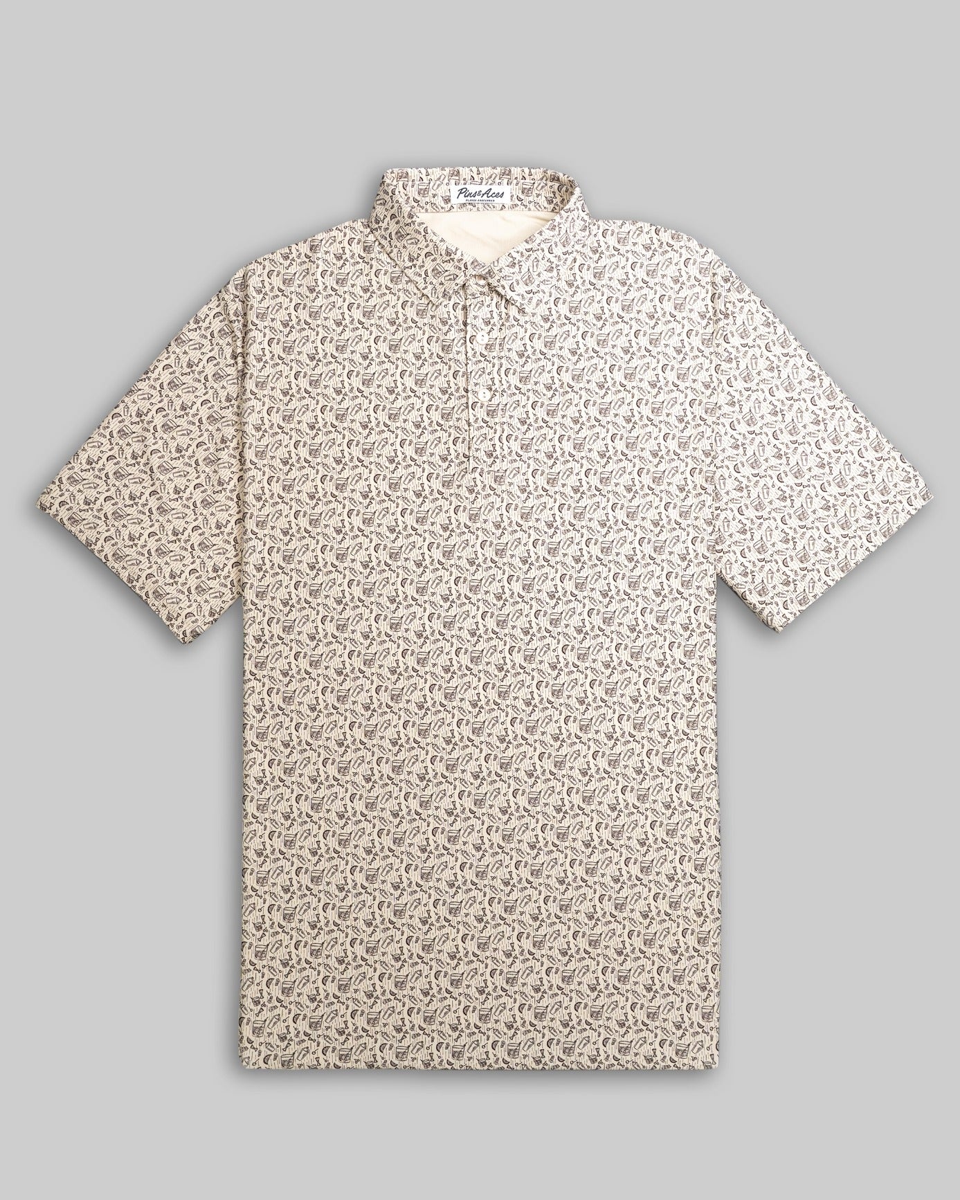 Player Preferred Polo in Old Fashioned design features a vintage-inspired pattern, perfect for stylish golfers on the course.