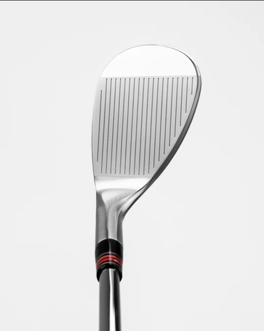 Sleek 60-degree SMS Pro Wedge with precision grooves and a polished finish, designed for enhanced performance on the golf course.