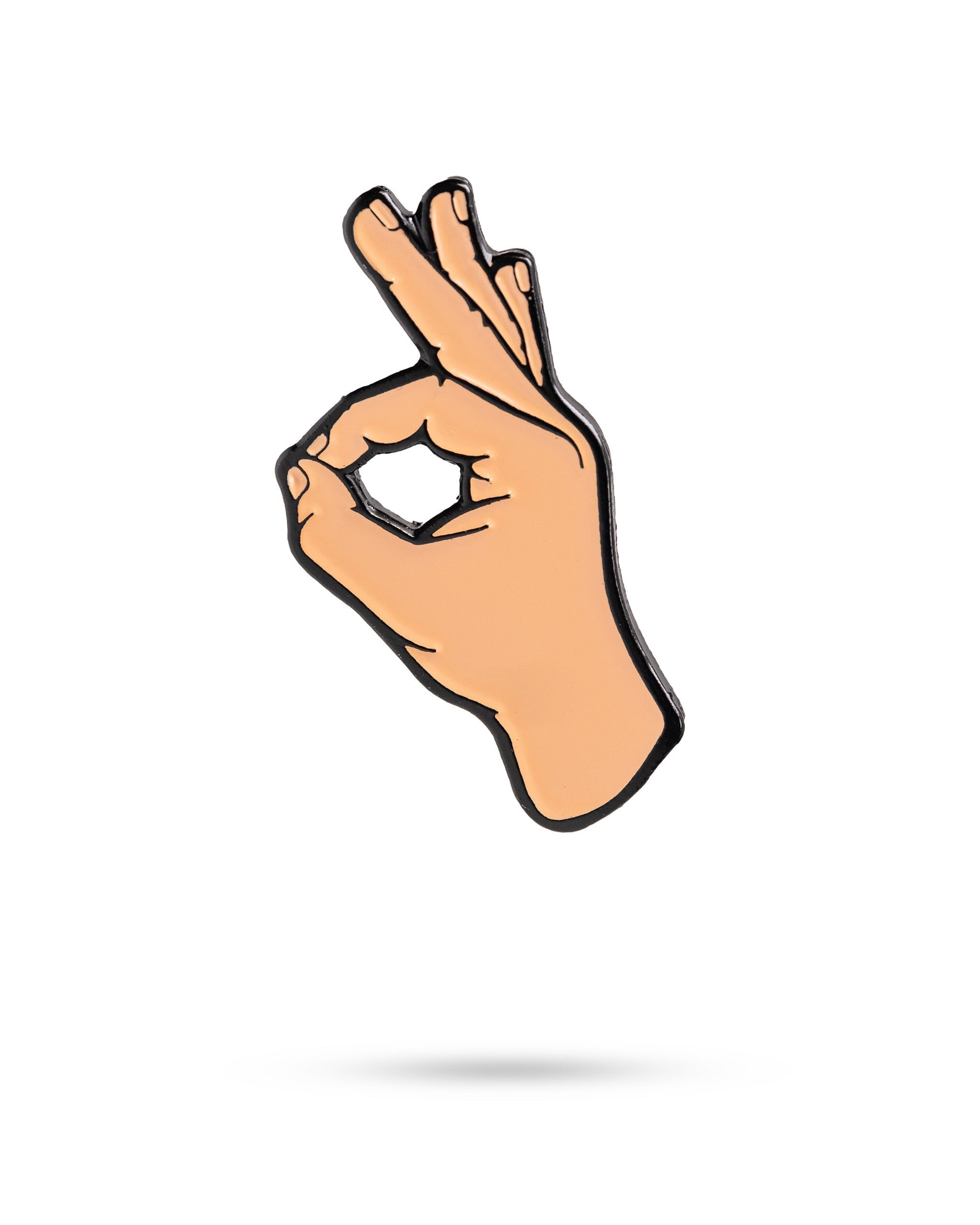 OK Hand Ball Marker featuring a stylized hand making the OK gesture, perfect for adding flair to your golf game.