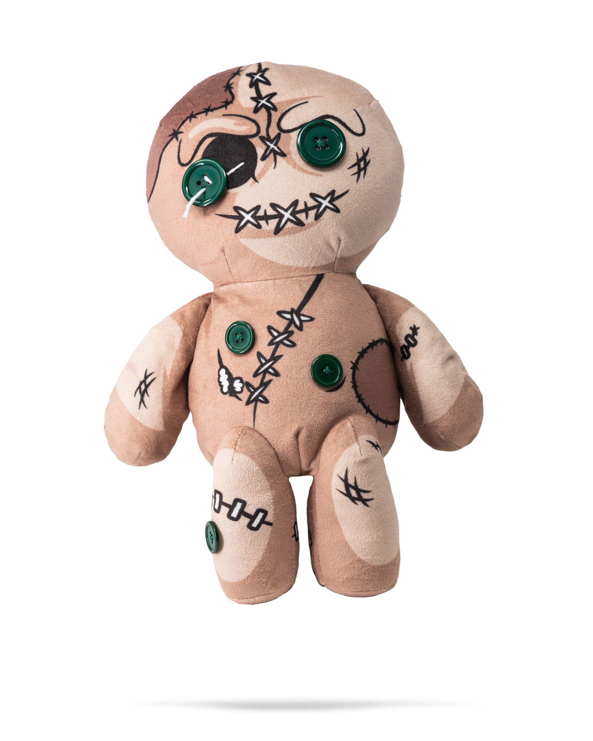 Voodoo Doll driver cover featuring a plush design with stitched details and button eyes for a unique golf accessory.