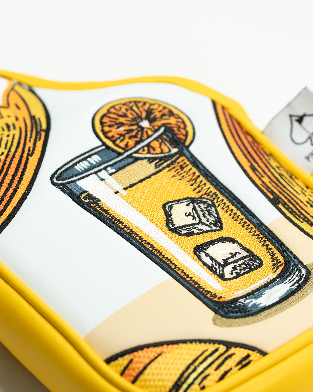 Vibrant mallet putter cover featuring a colorful drink illustration, perfect for golfers seeking unique accessories.