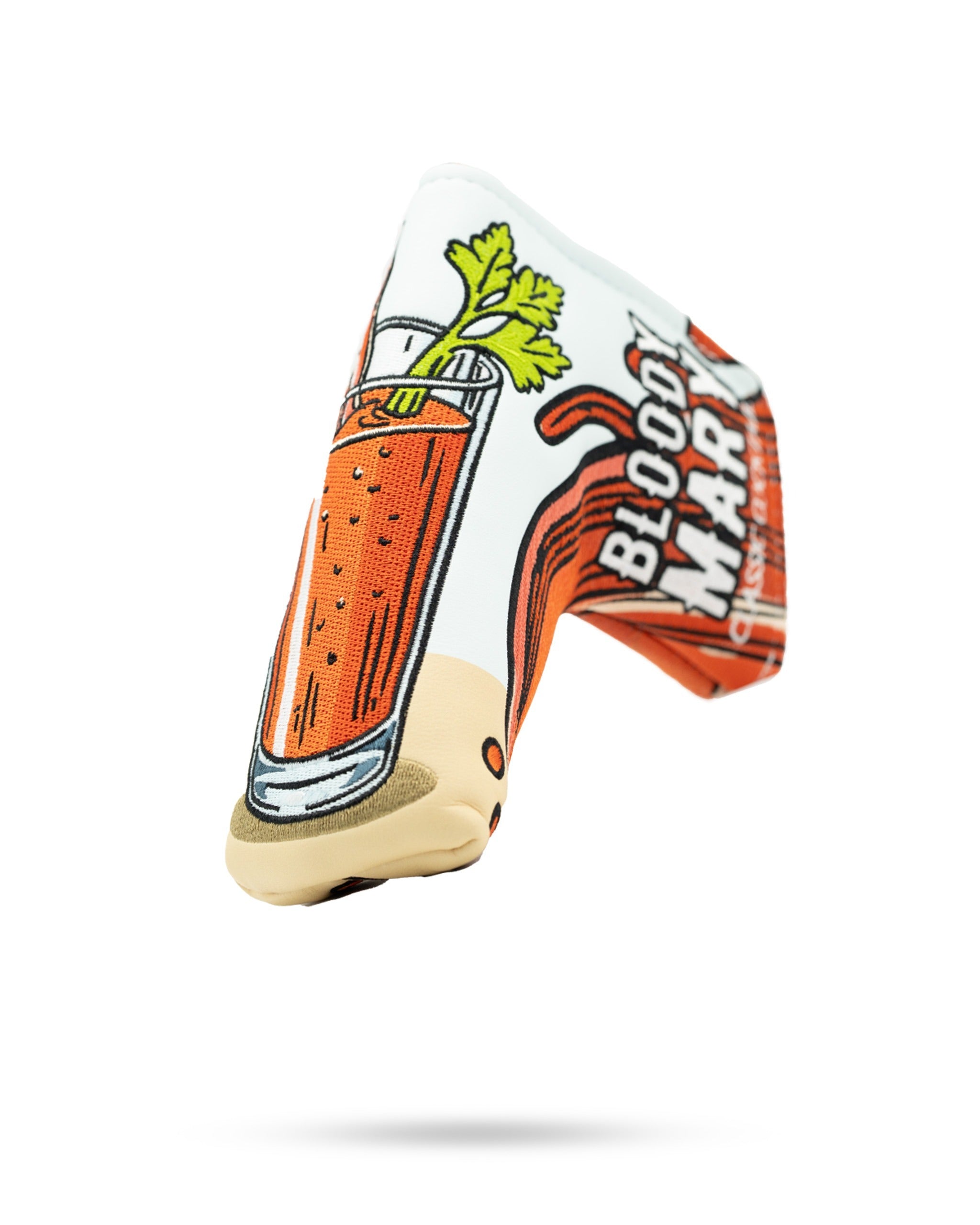 Bold Bloody Mary blade putter cover featuring a vibrant cocktail design, perfect for golfers wanting to stand out on the course.