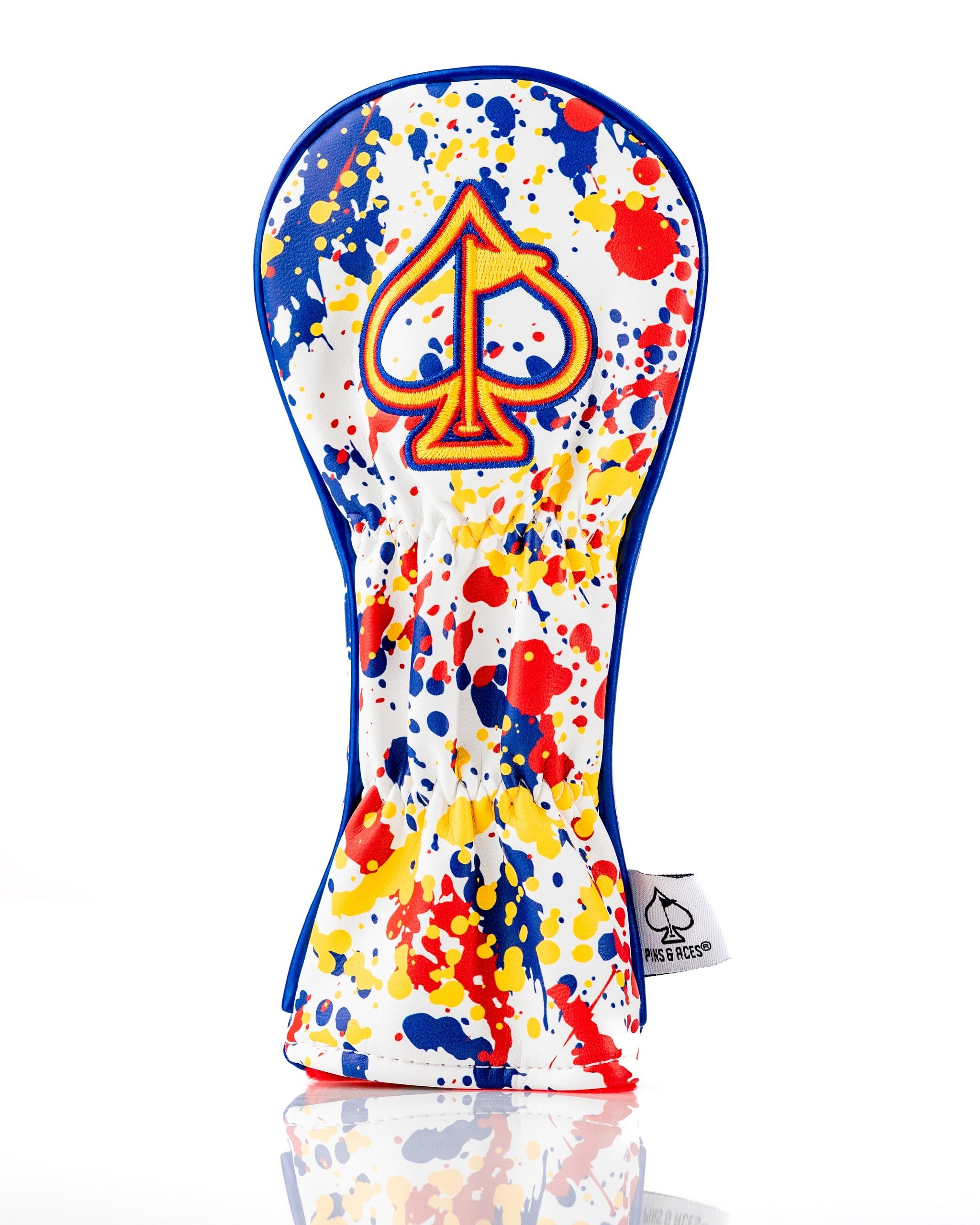 Bold Colorado 2.0 hybrid cover featuring a vibrant splatter design and iconic spade logo for stylish golf protection.