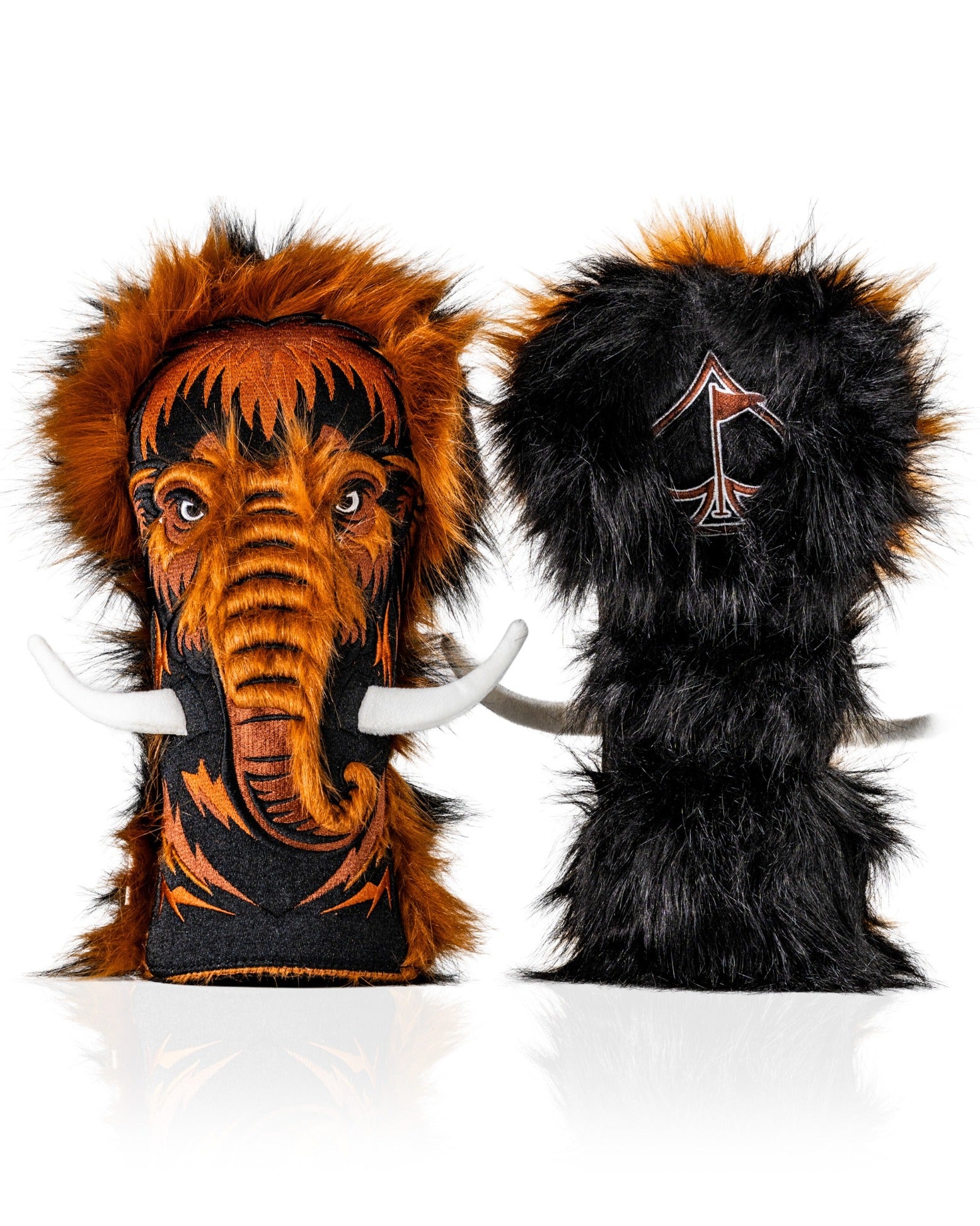 Woolly Mammoth driver cover featuring a detailed mammoth design with vibrant orange and black fur accents.