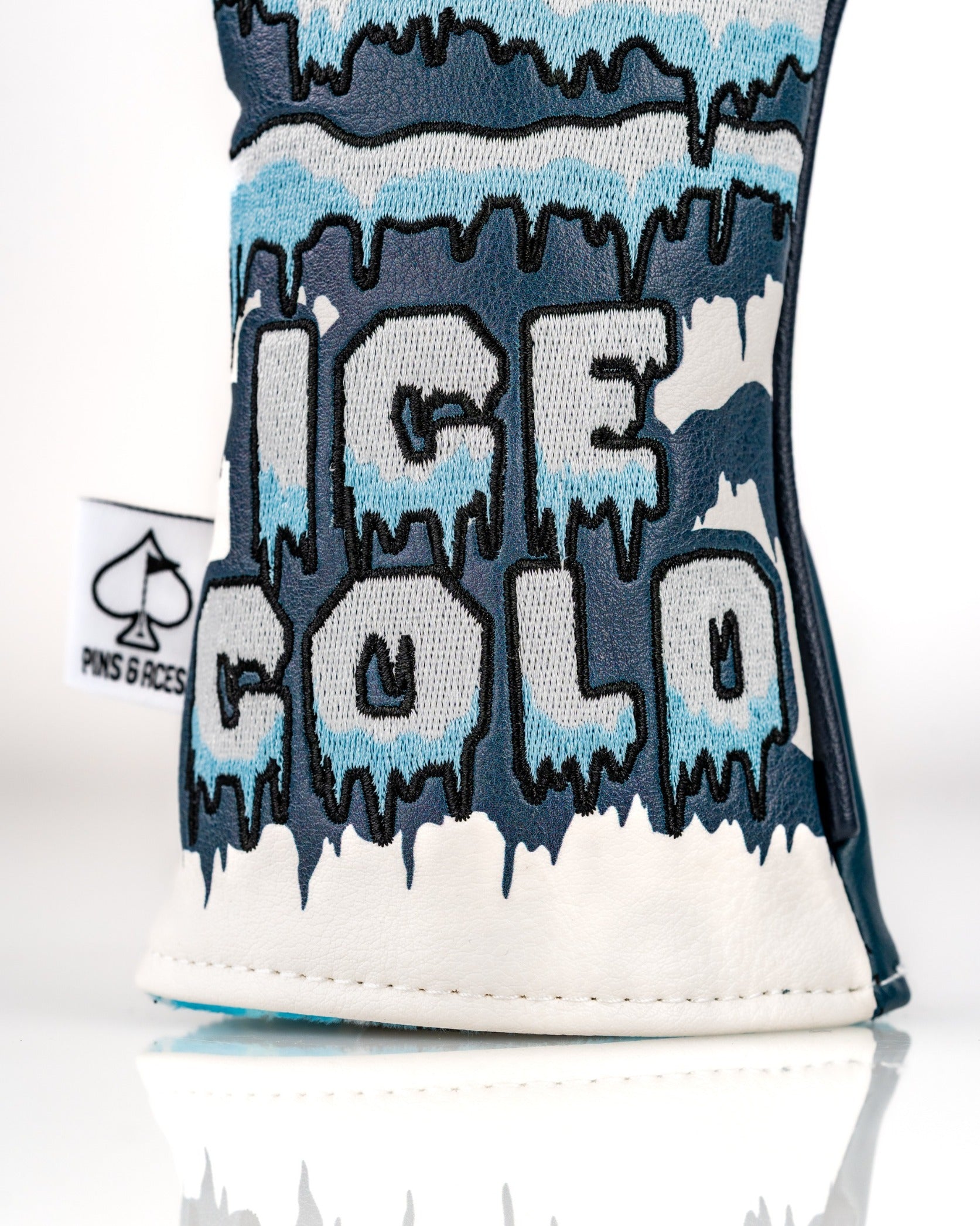 Snowman hybrid golf cover featuring a blue and white icy design with the text "ICE COLD" prominently displayed.