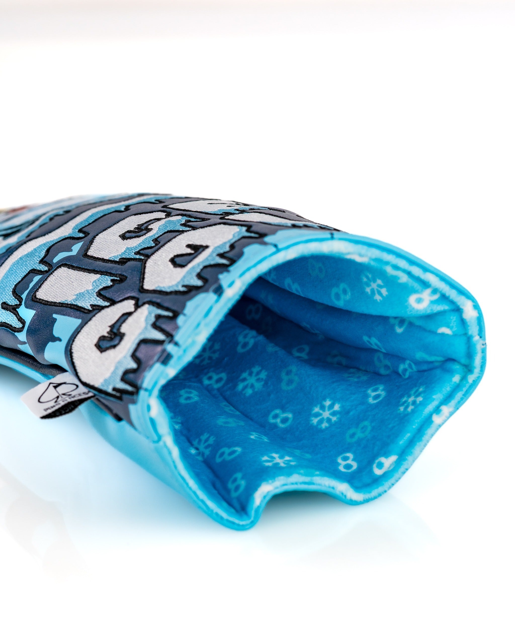 Snowman driver cover featuring a vibrant blue design with playful graphics, perfect for adding personality to your golf bag.