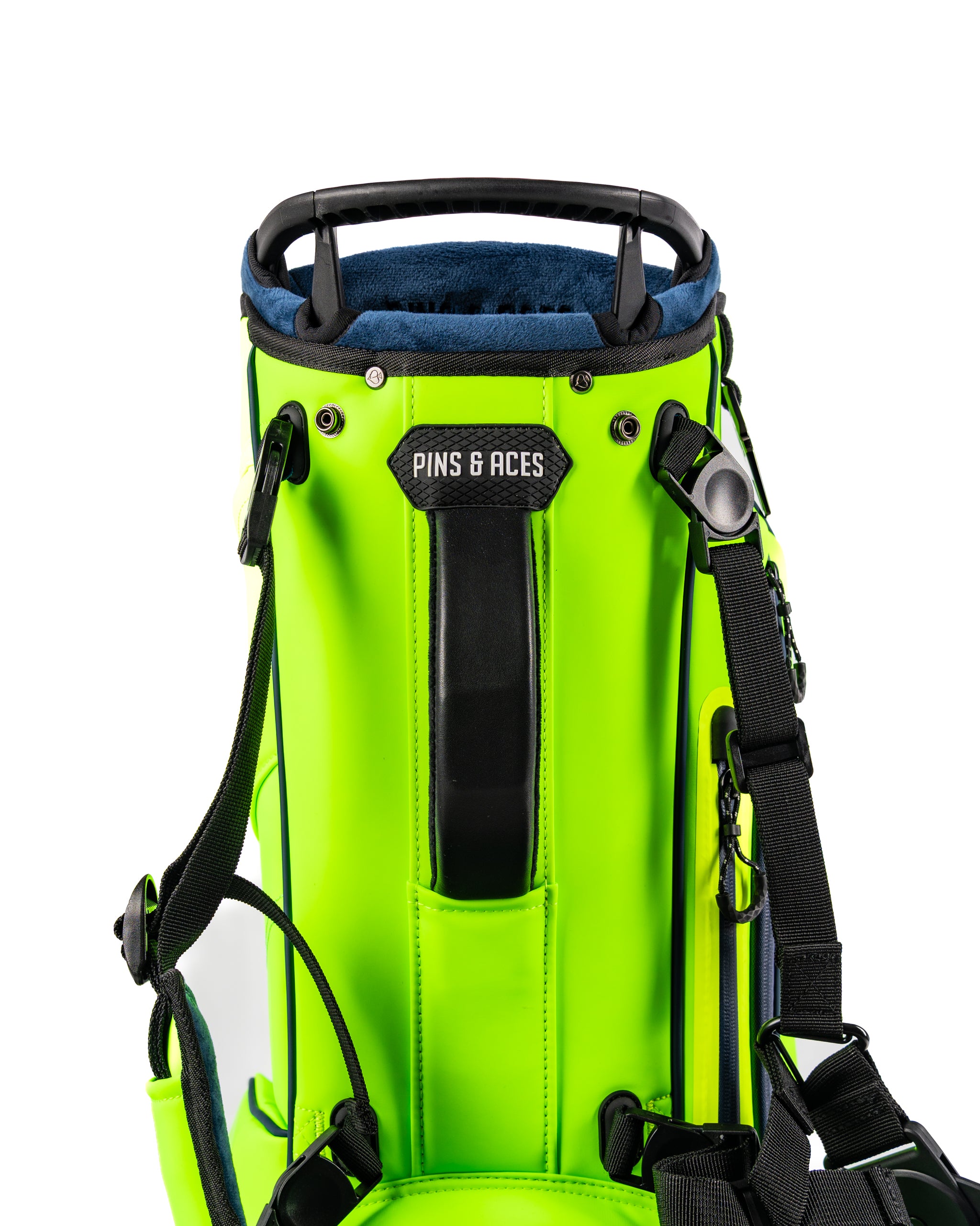 Vibrant electric tide golf bag featuring a spacious top, padded straps, and durable materials for stylish performance on the course.