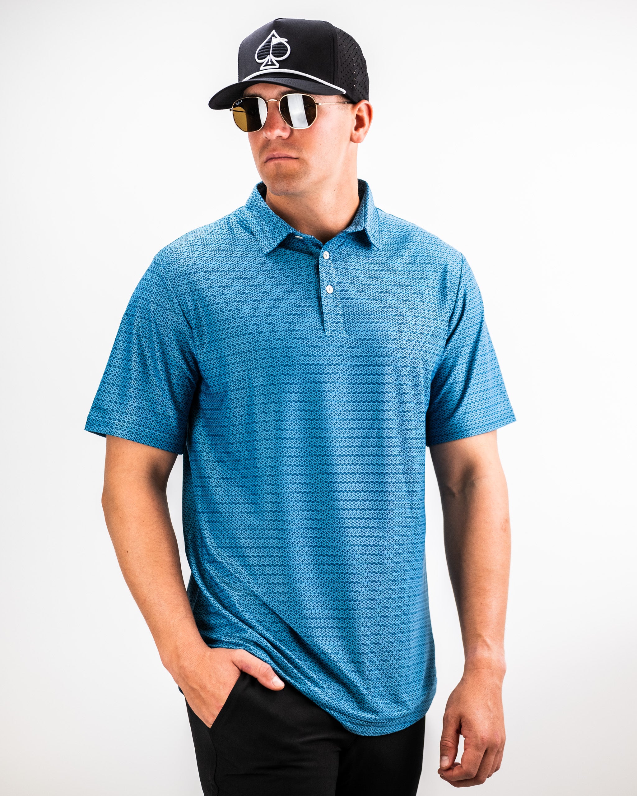Player Preferred™ Polo in Ocean Spade color, featuring a classic design with a collar and short sleeves, displayed on a neutral background.