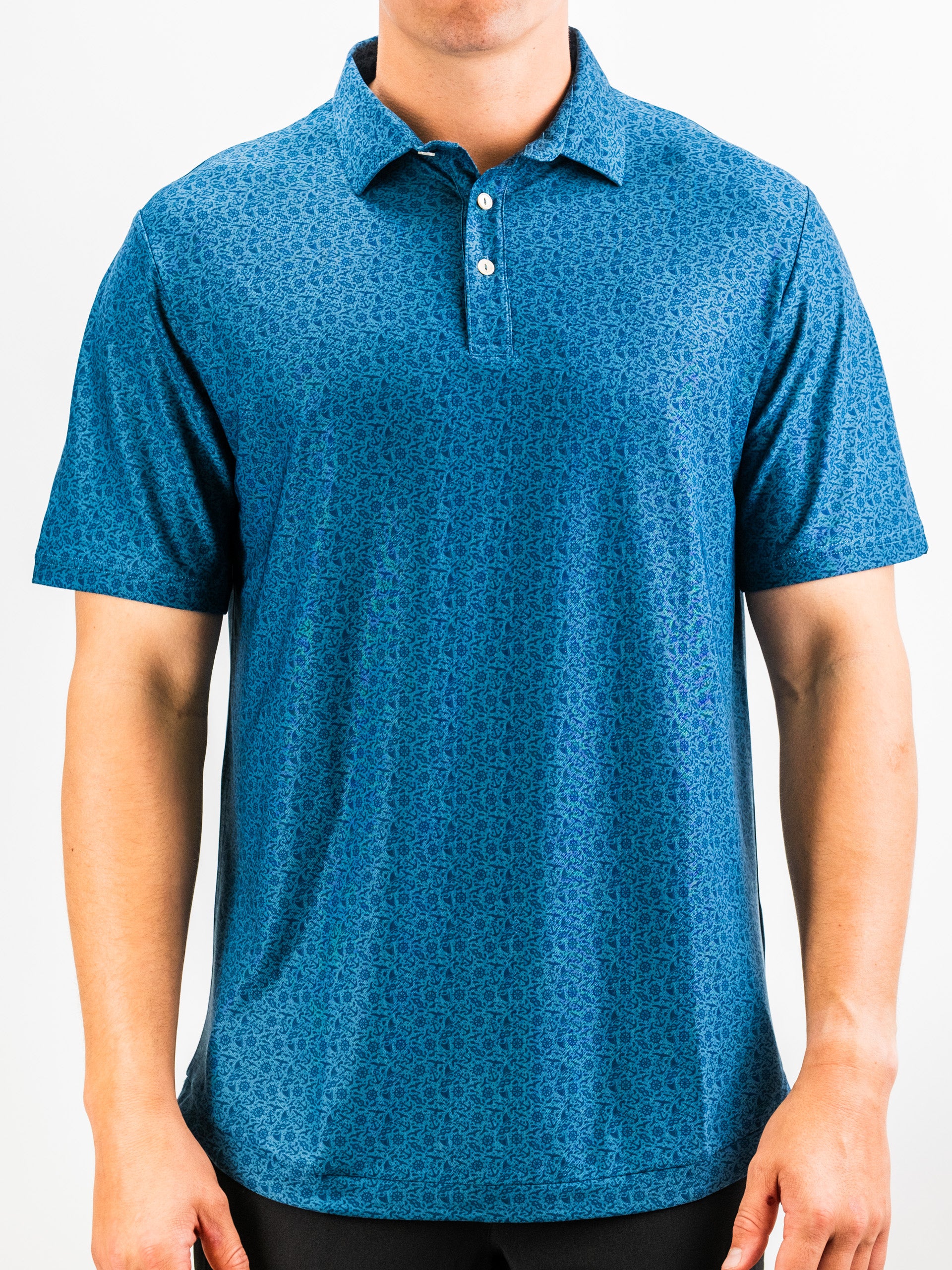 Player Preferred™ Polo - The Mariner, featuring a navy blue design with a classic collar and short sleeves, set against a clean white background.