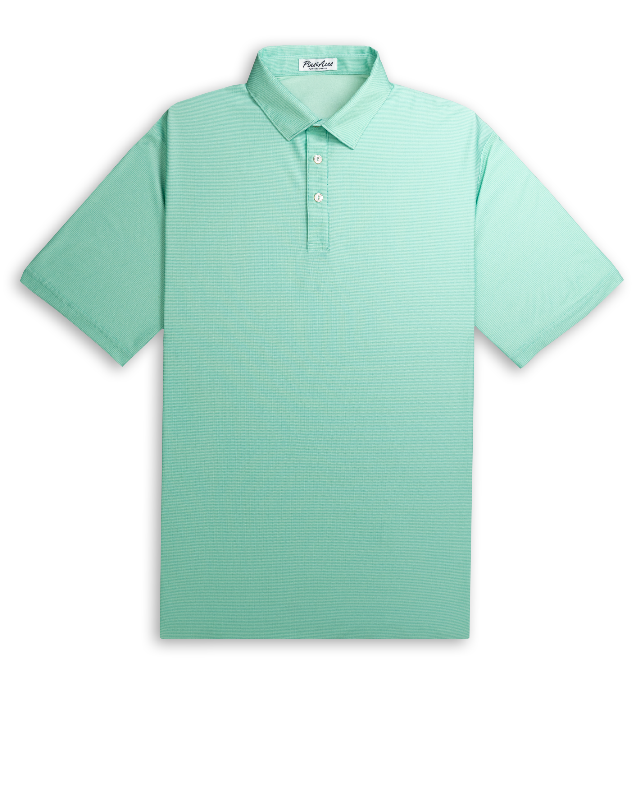Player Preferred™ Polo in spearmint stripes with a classic collar and short sleeves, displayed against a neutral background.