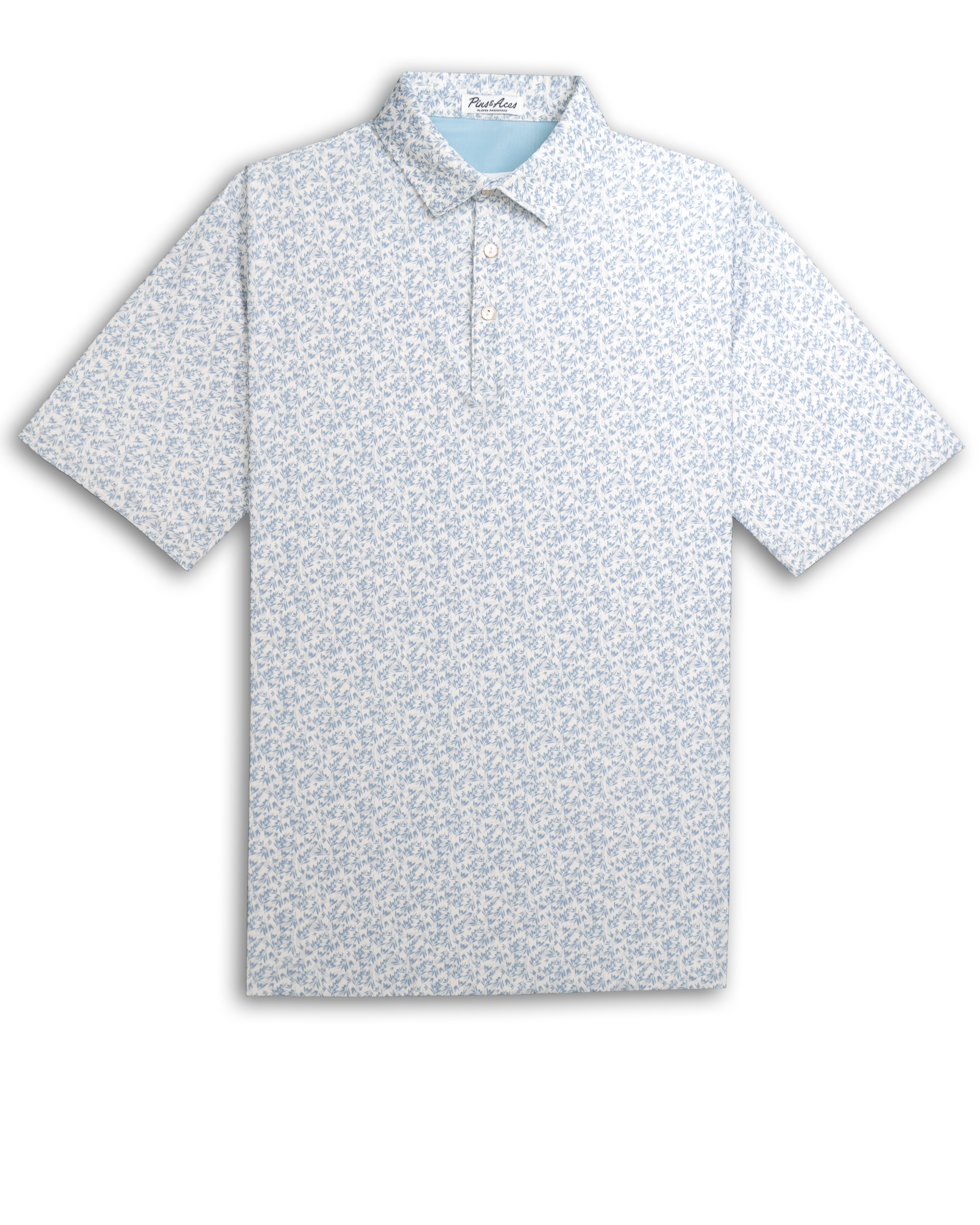 Olive green Player Preferred™ Polo shirt displayed on a wooden background.