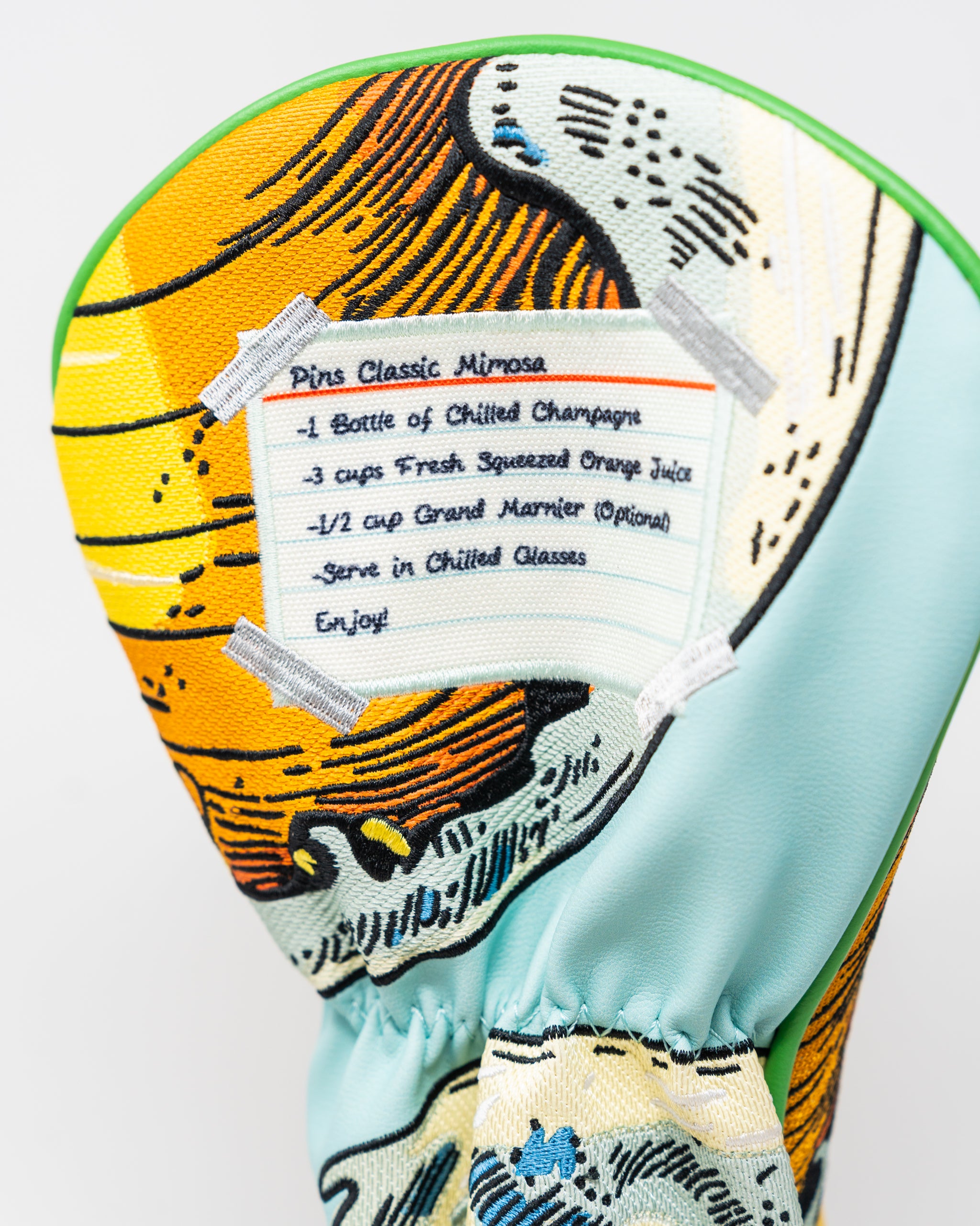 Mimosa driver cover featuring a vibrant floral design, suitable for standard golf clubs.