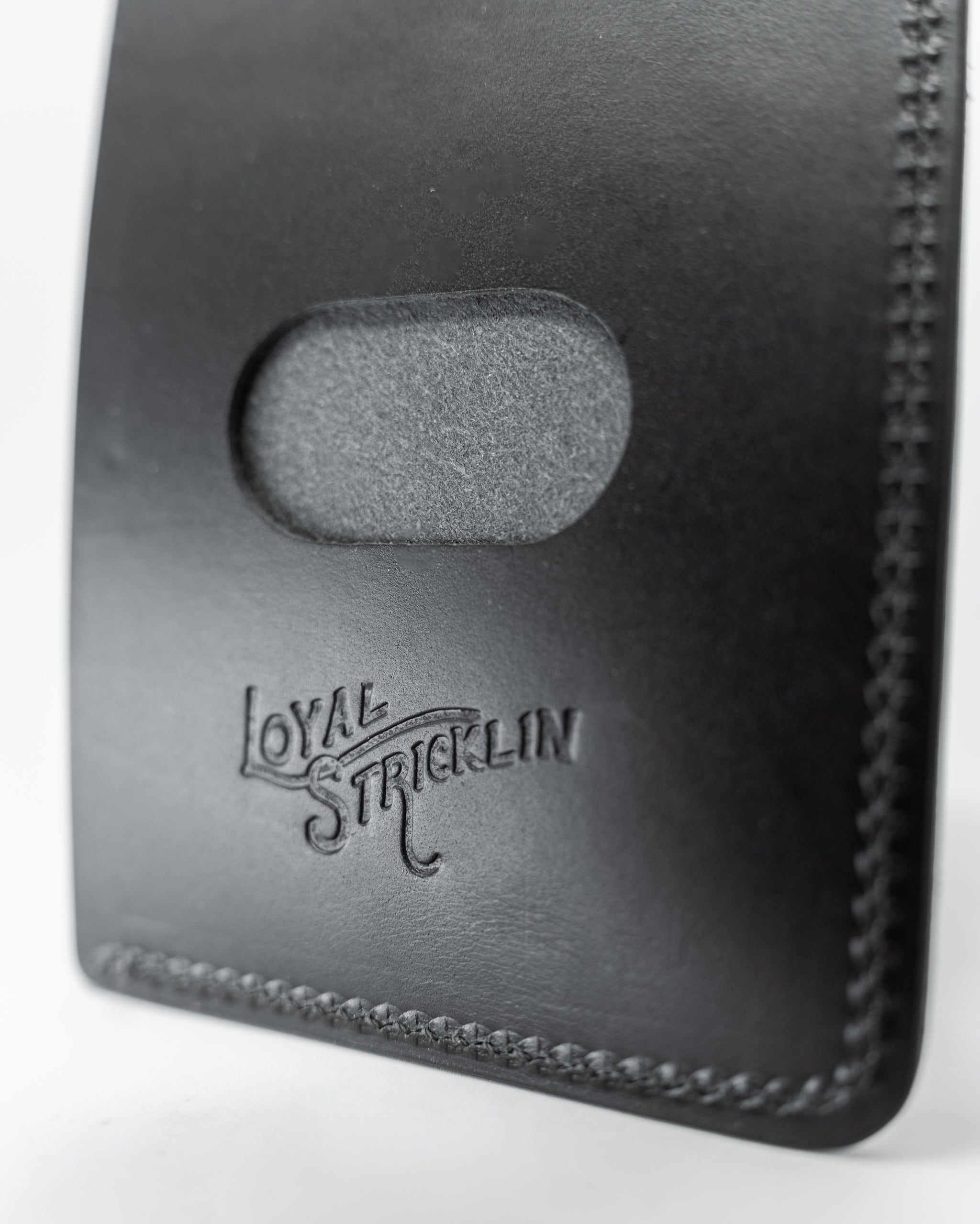 Frank Wallet in smooth Italian black leather, featuring a sleek design and minimalist style.