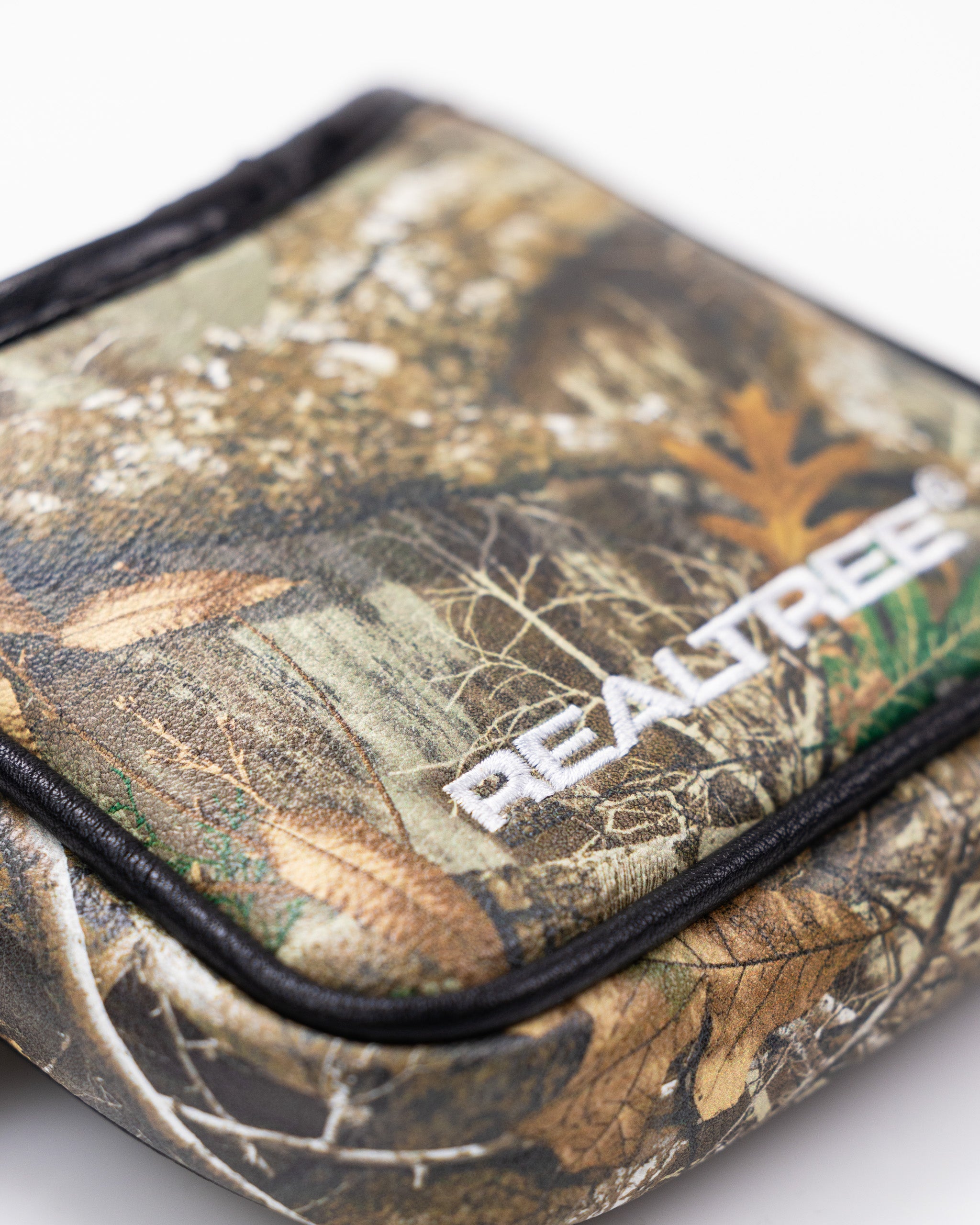 Realtree camouflage mallet cover designed for golf clubs, featuring a durable exterior and secure closure.