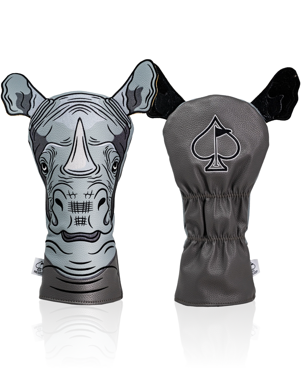 Bold Rhino driver cover featuring detailed artwork and unique ear accents, designed for golfers who want to stand out.