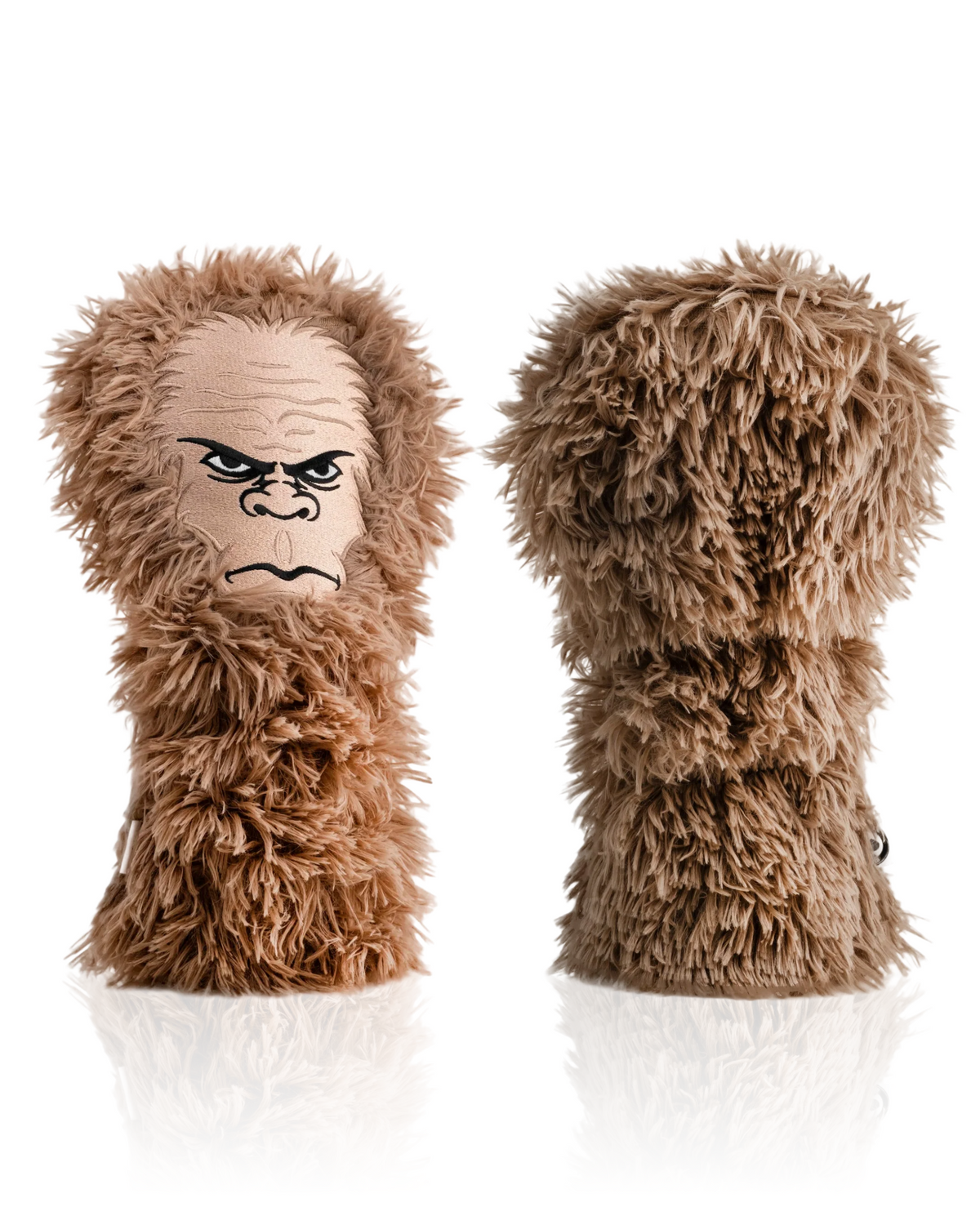 Sasquatch driver cover featuring a furry design with a detailed face, perfect for adding fun to your golf game.
