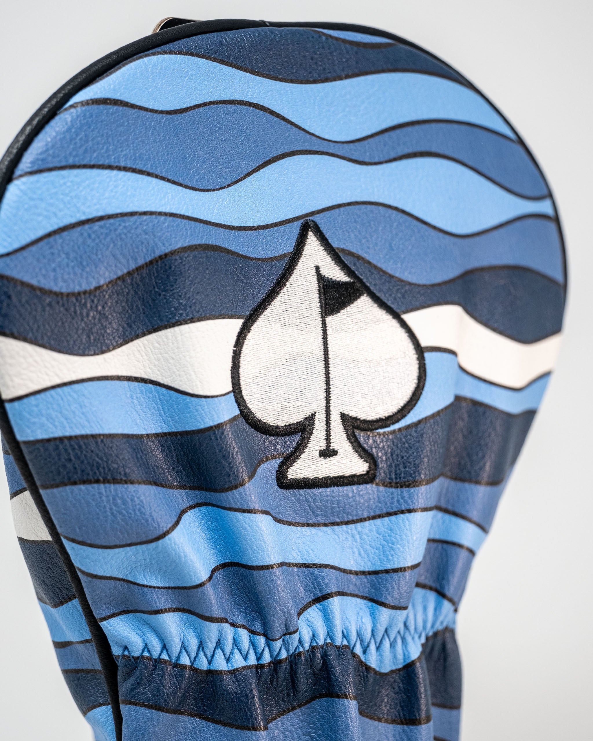 Shark Attack Driver Cover featuring a vibrant shark design with a fierce expression, perfect for golf enthusiasts.