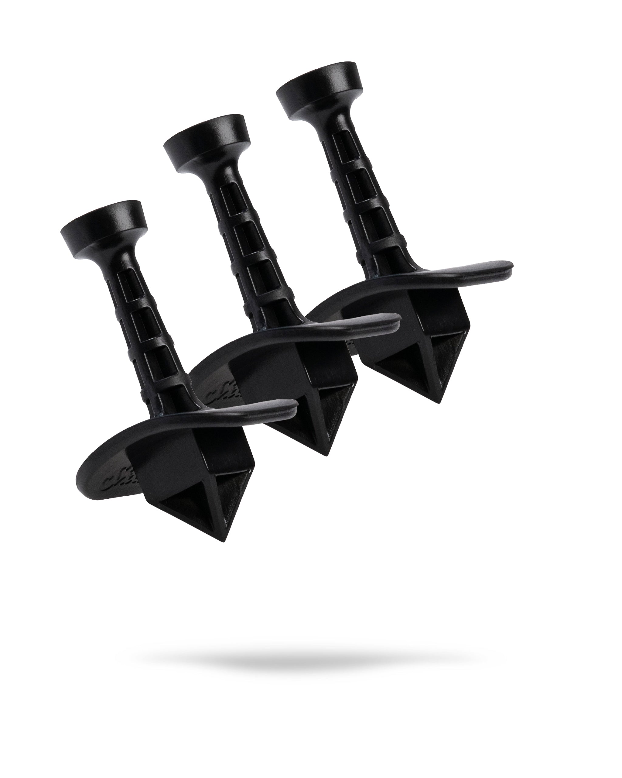 Black Shottee Golf Tee 3-pack displayed in packaging.