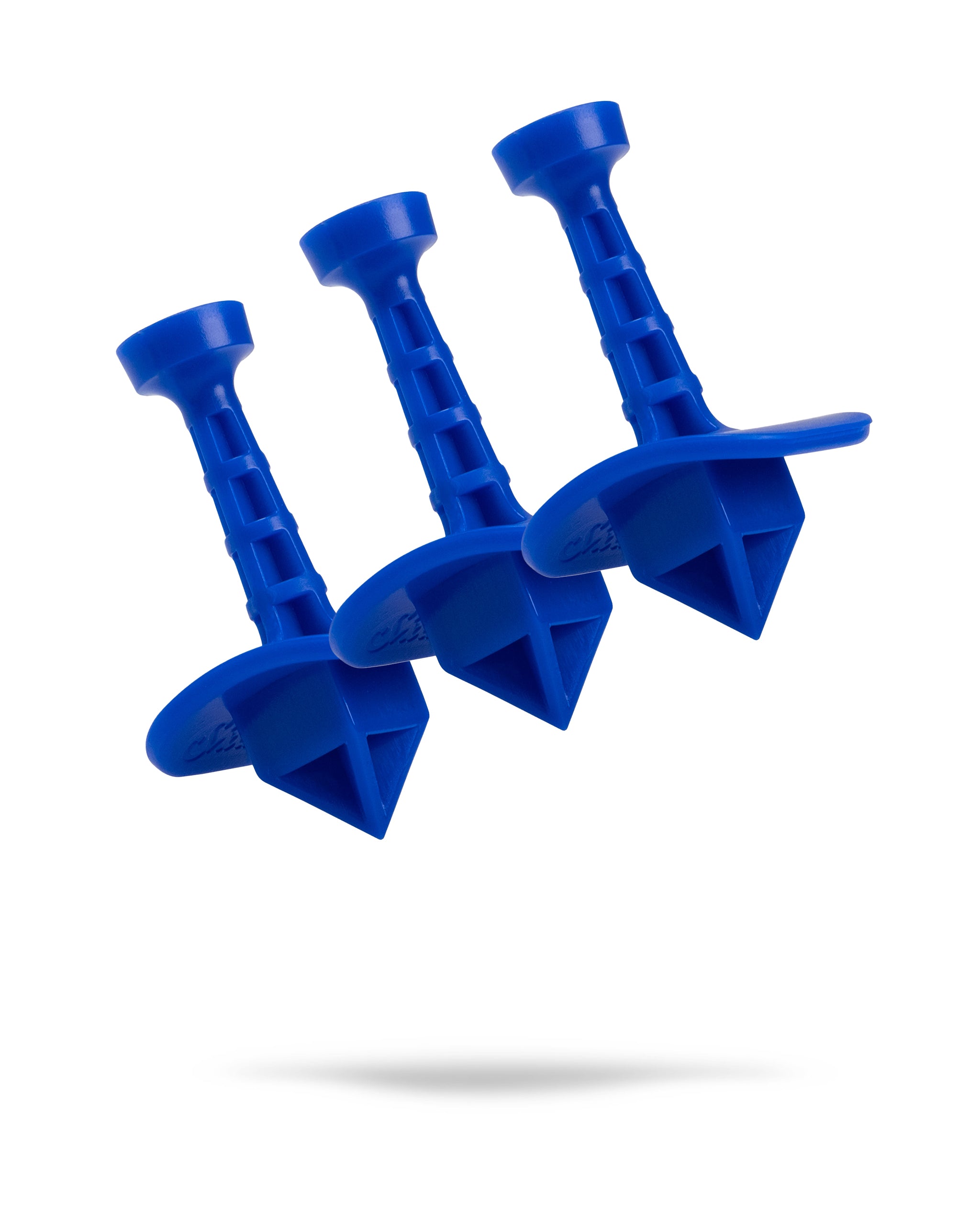 Blue Shottee Golf Tee 3-pack, featuring durable design and ergonomic shape for improved performance.