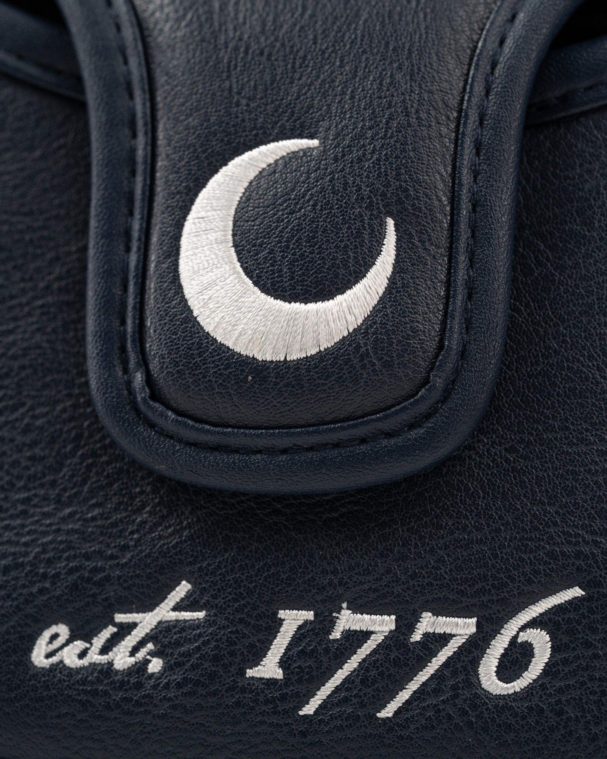 South Carolina State Flag mallet putter cover featuring a crescent moon and "est. 1776" embroidered design.
