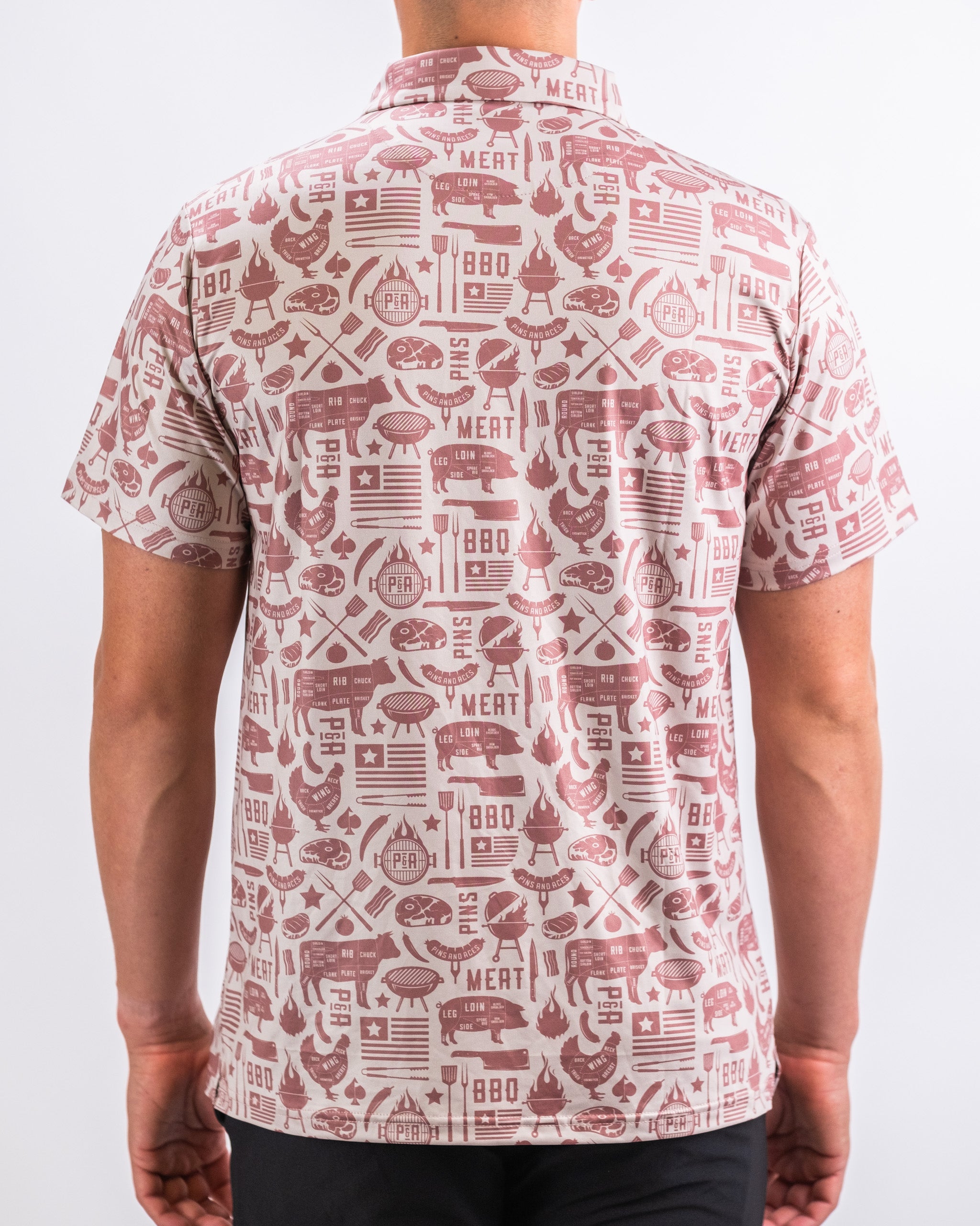 Pitmaster men's t-shirt featuring a bold graphic design with fire and BBQ elements.
