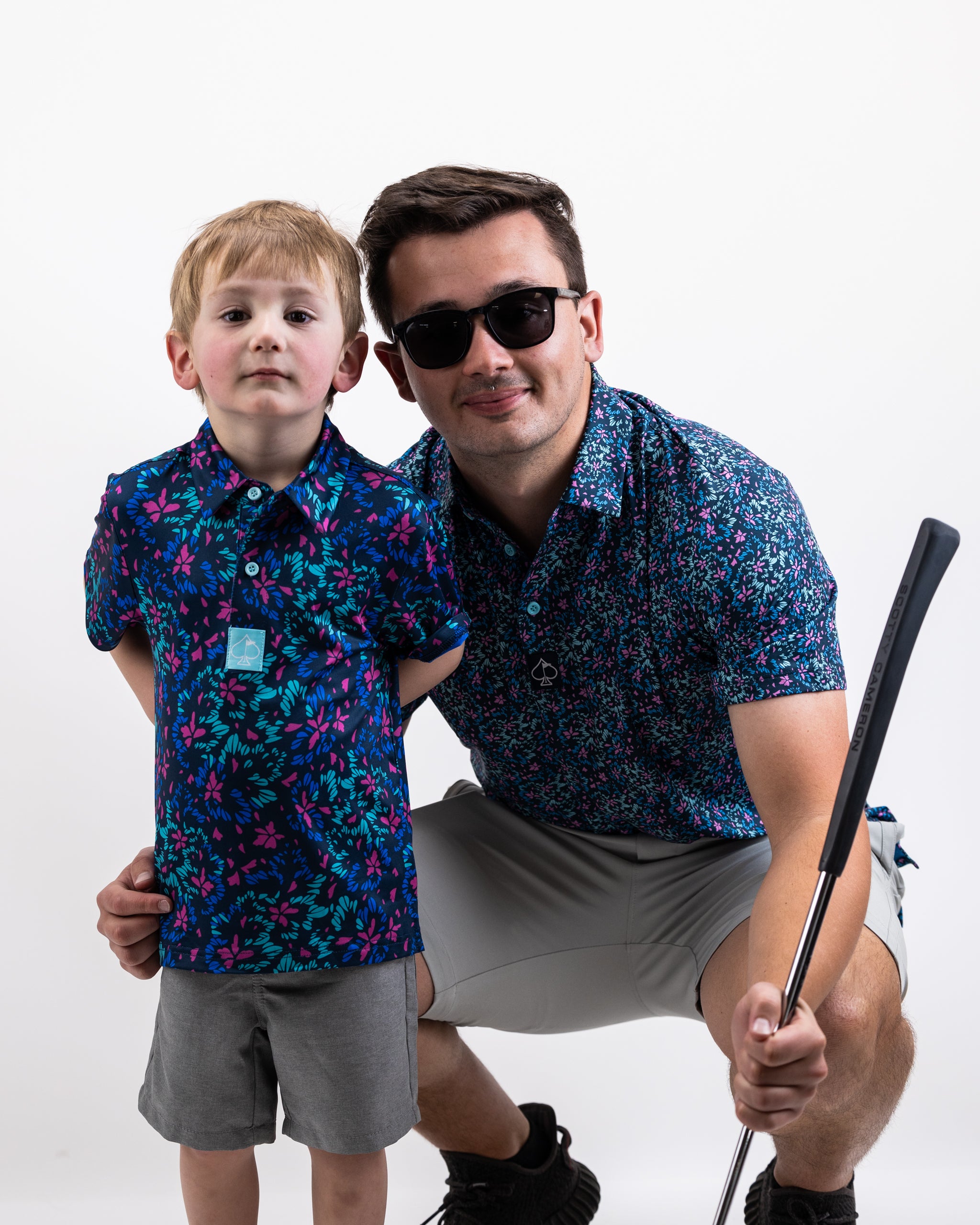 Youth fluorescent floral dress with vibrant colors and a playful design, suitable for spring or summer wear.