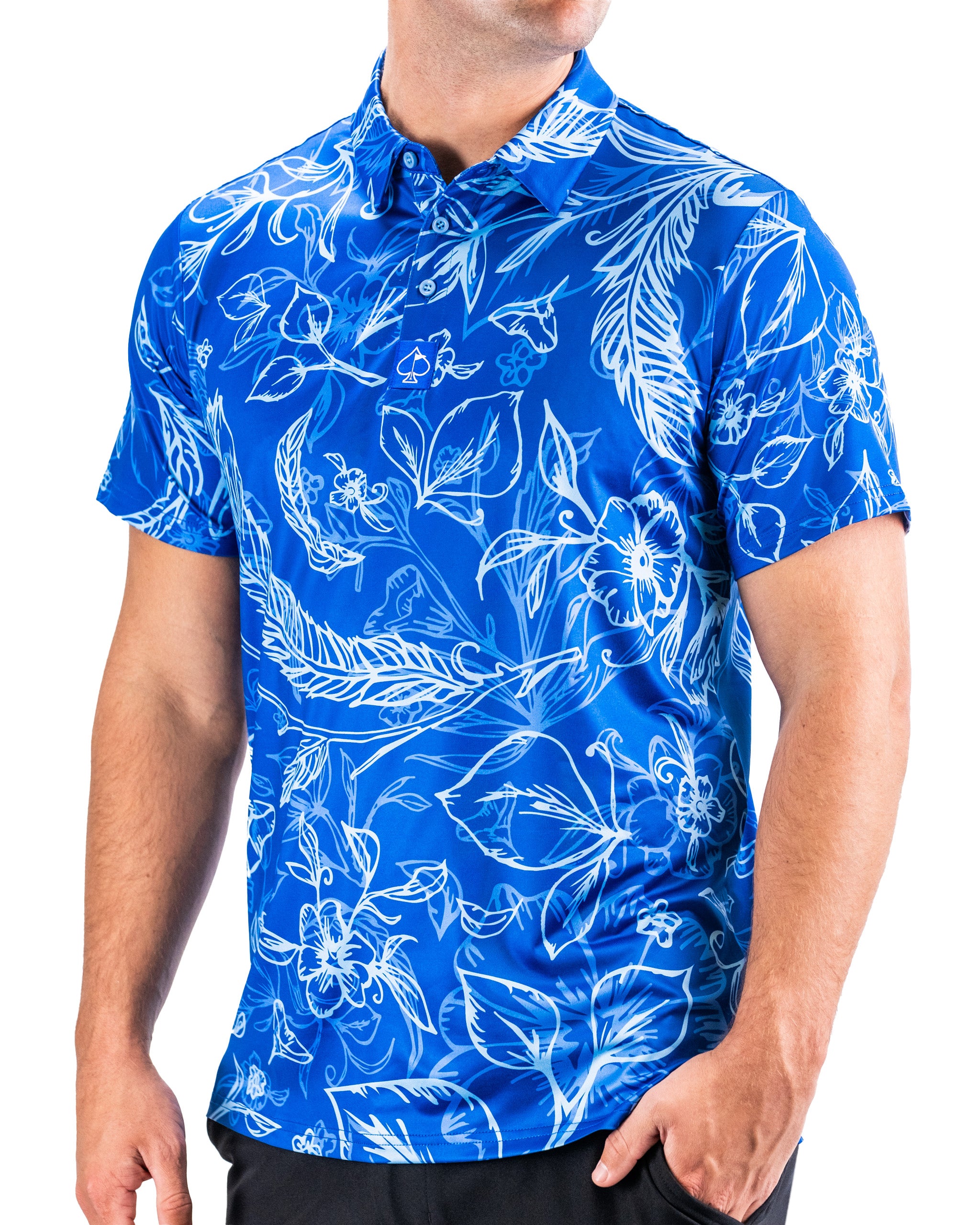 Cabo Ocean men's spring shirt featuring a vibrant floral pattern and lightweight fabric, perfect for casual wear.