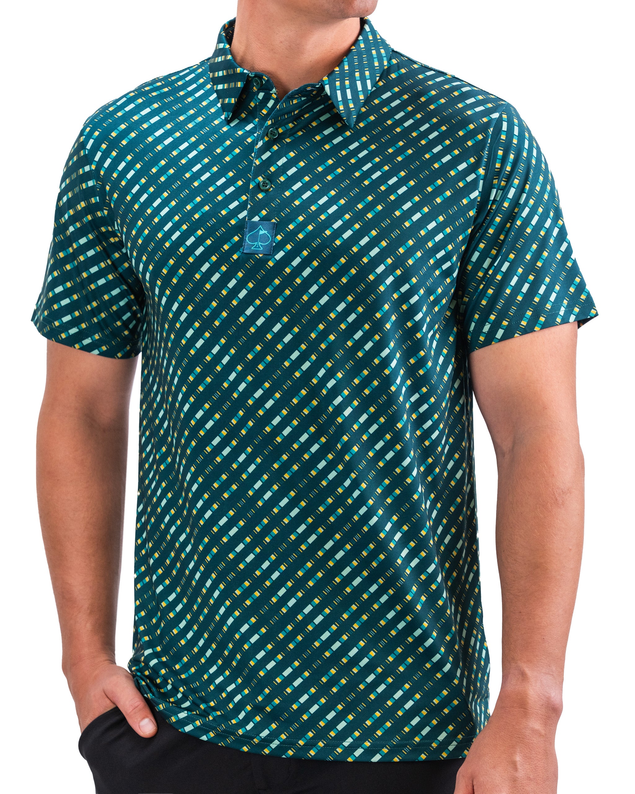 Men's spring jacket in Chromo Green color, featuring a stylish design and lightweight fabric.