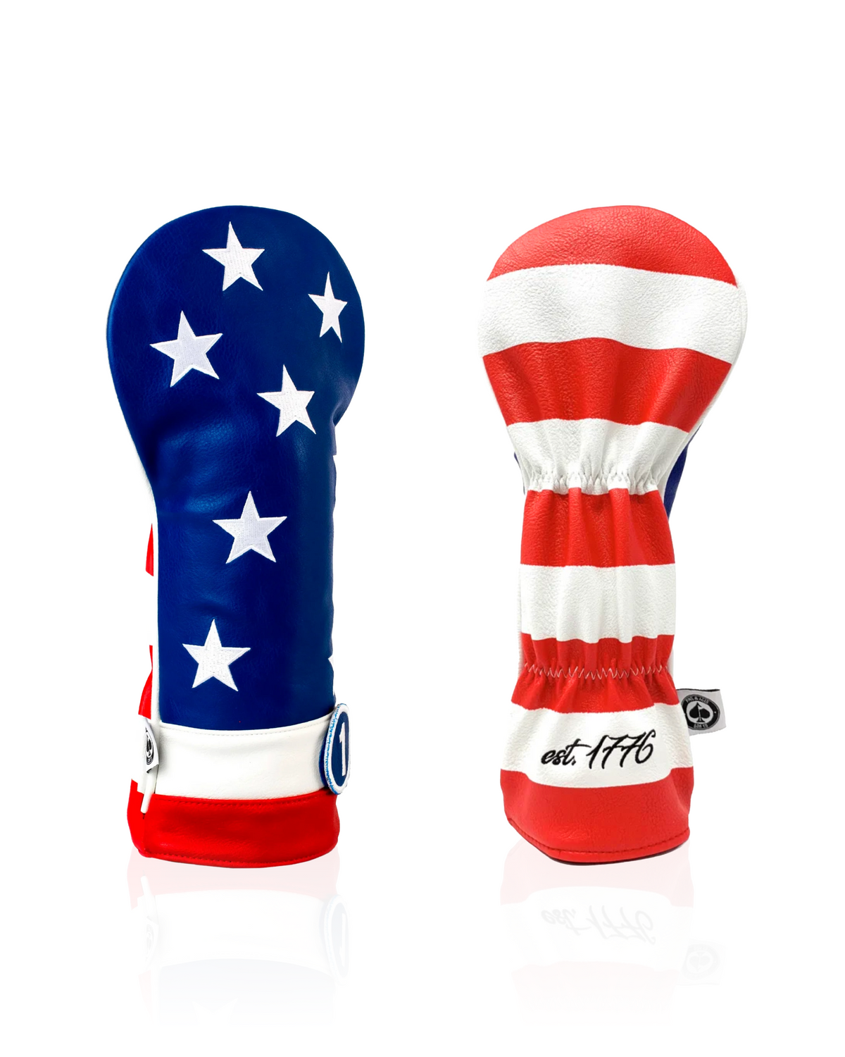USA Tribute Headcover featuring a bold stars and stripes design, perfect for adding patriotic flair to your golf game.