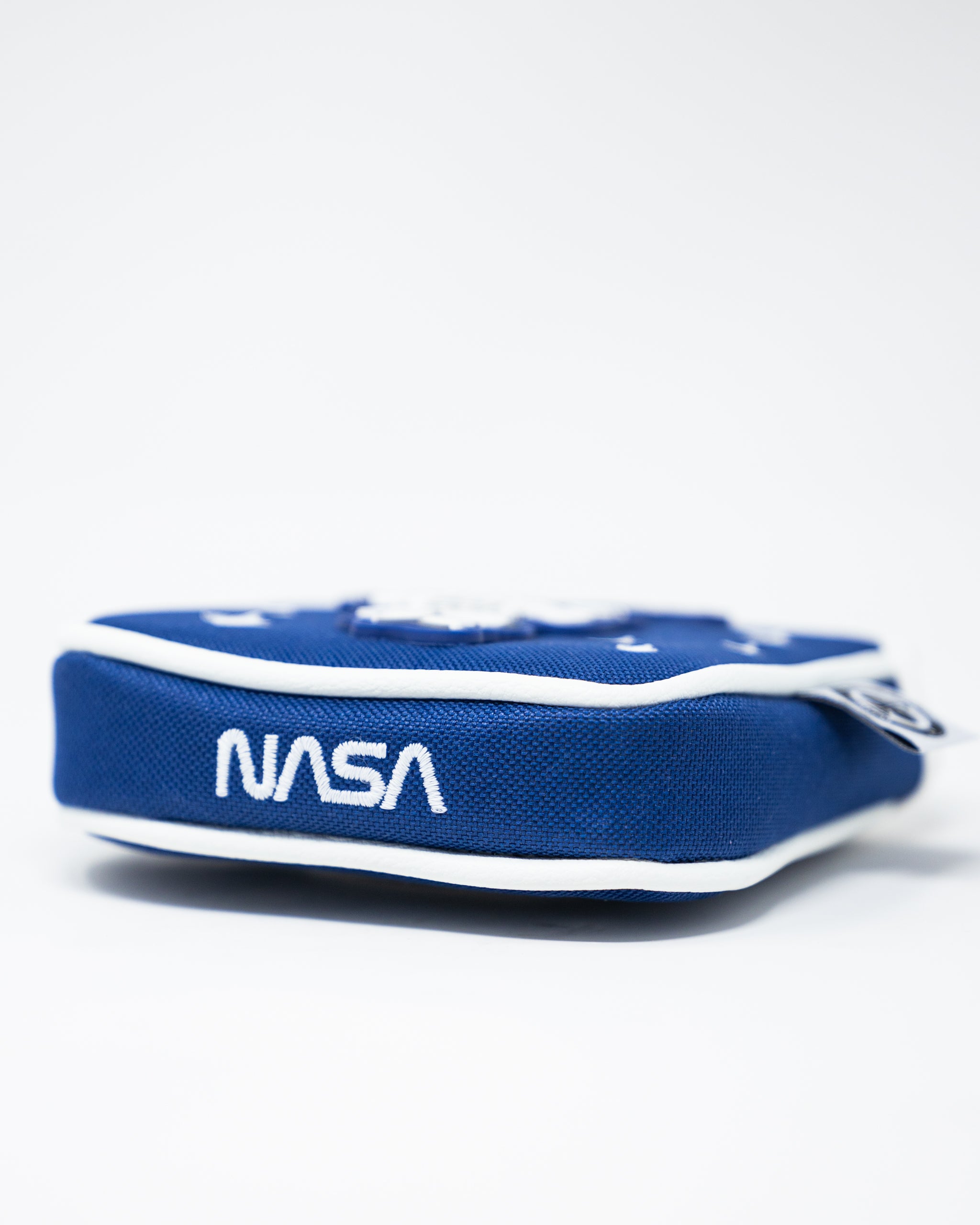 NASA Space Walk mallet putter cover featuring a cosmic design with stars and planets.