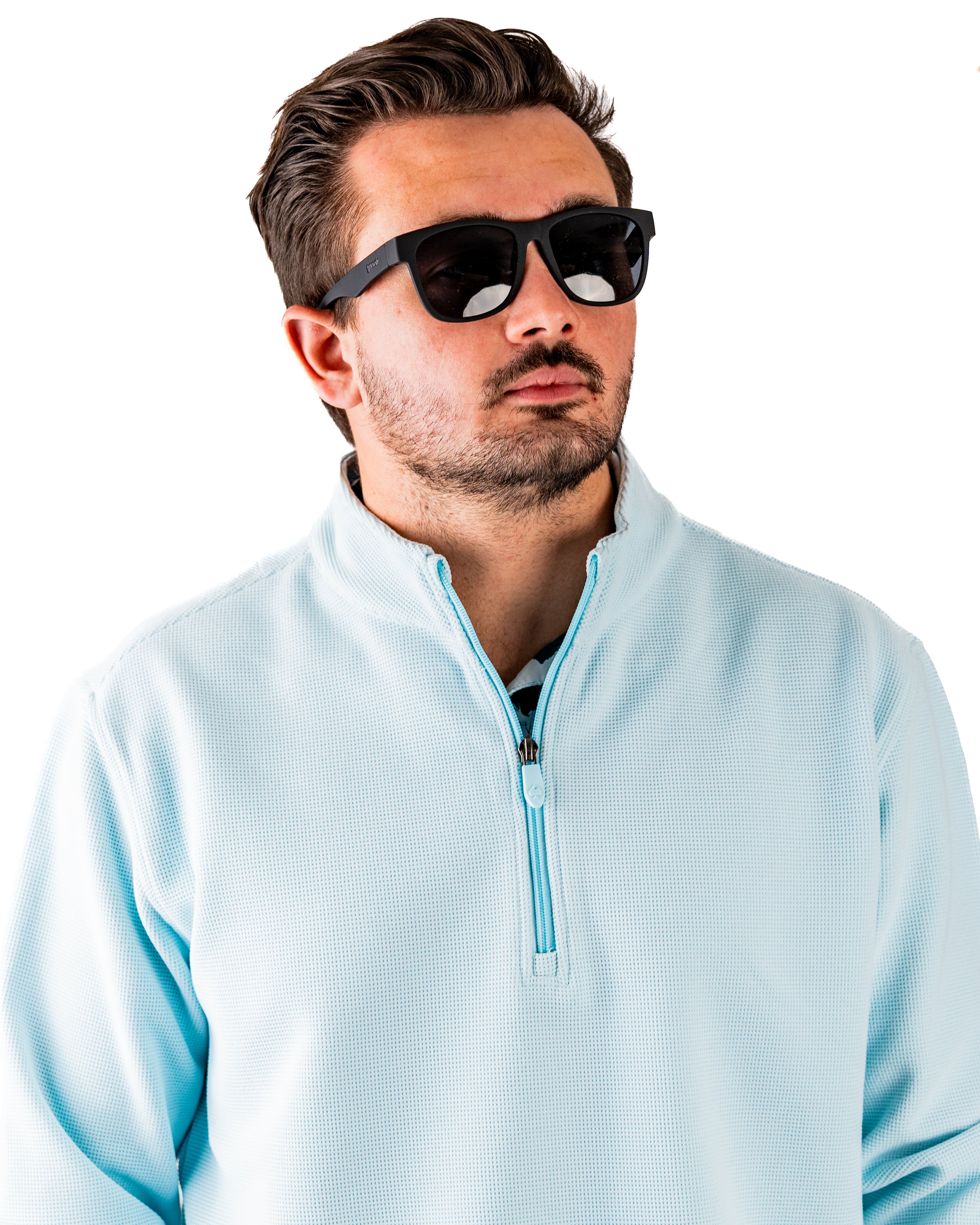 Player Preferred™ Waffle Grid Pullover - Ice Blue