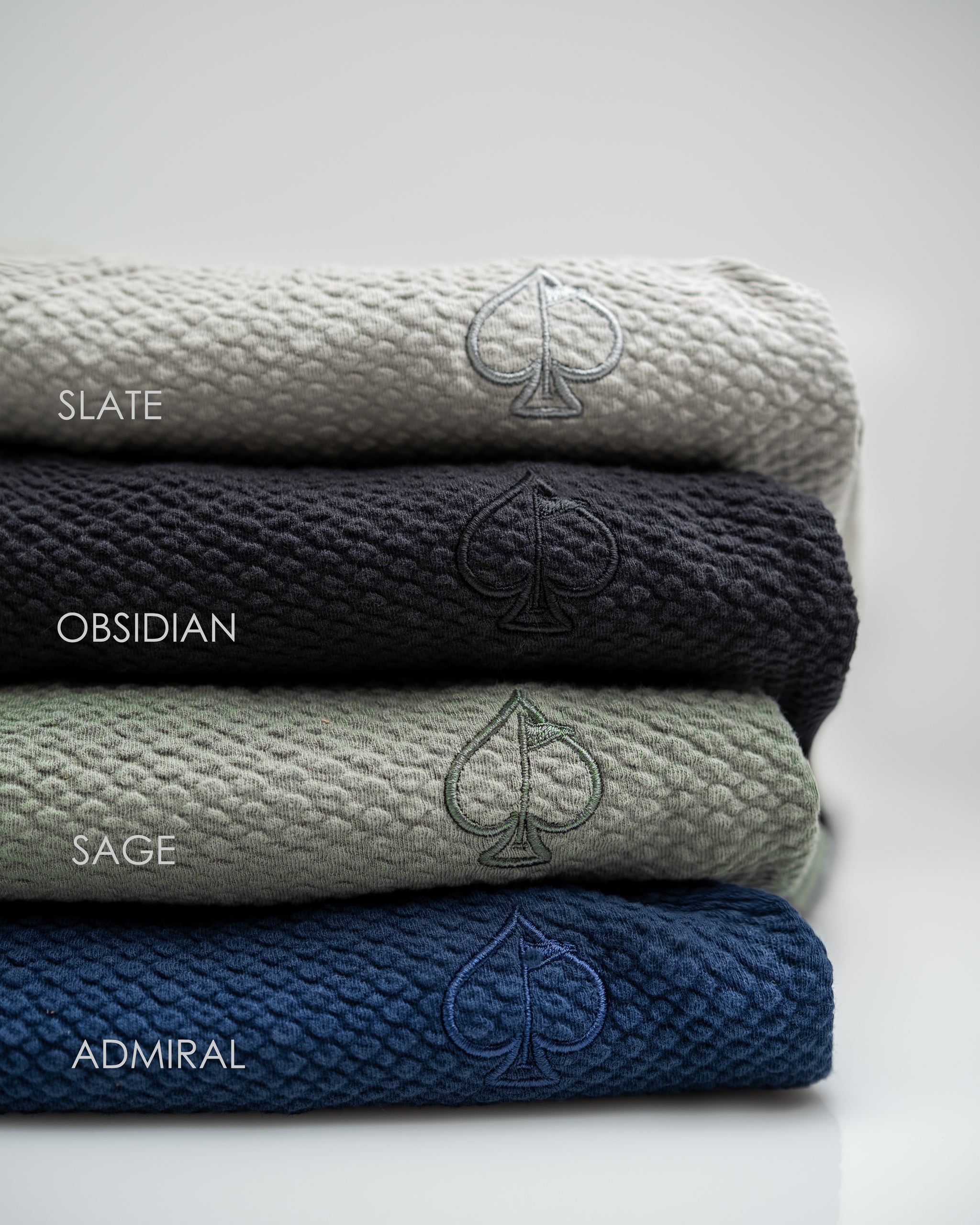 Player Preferred™ Waffleknit Shorts in Admiral blue, showcasing a stacked display of colors.