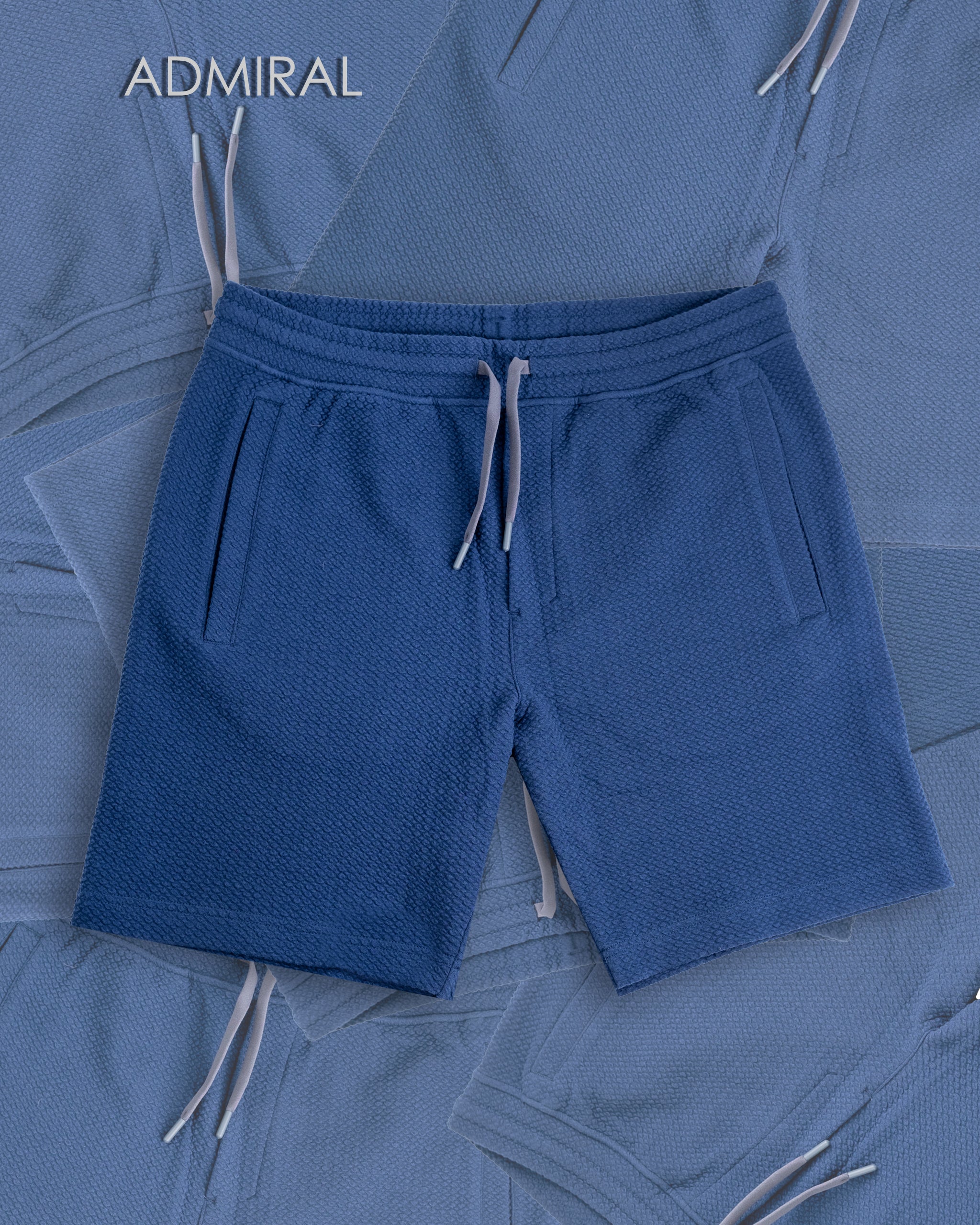 Player Preferred™ Waffleknit Shorts in Admiral blue, featuring a comfortable fit and textured fabric.