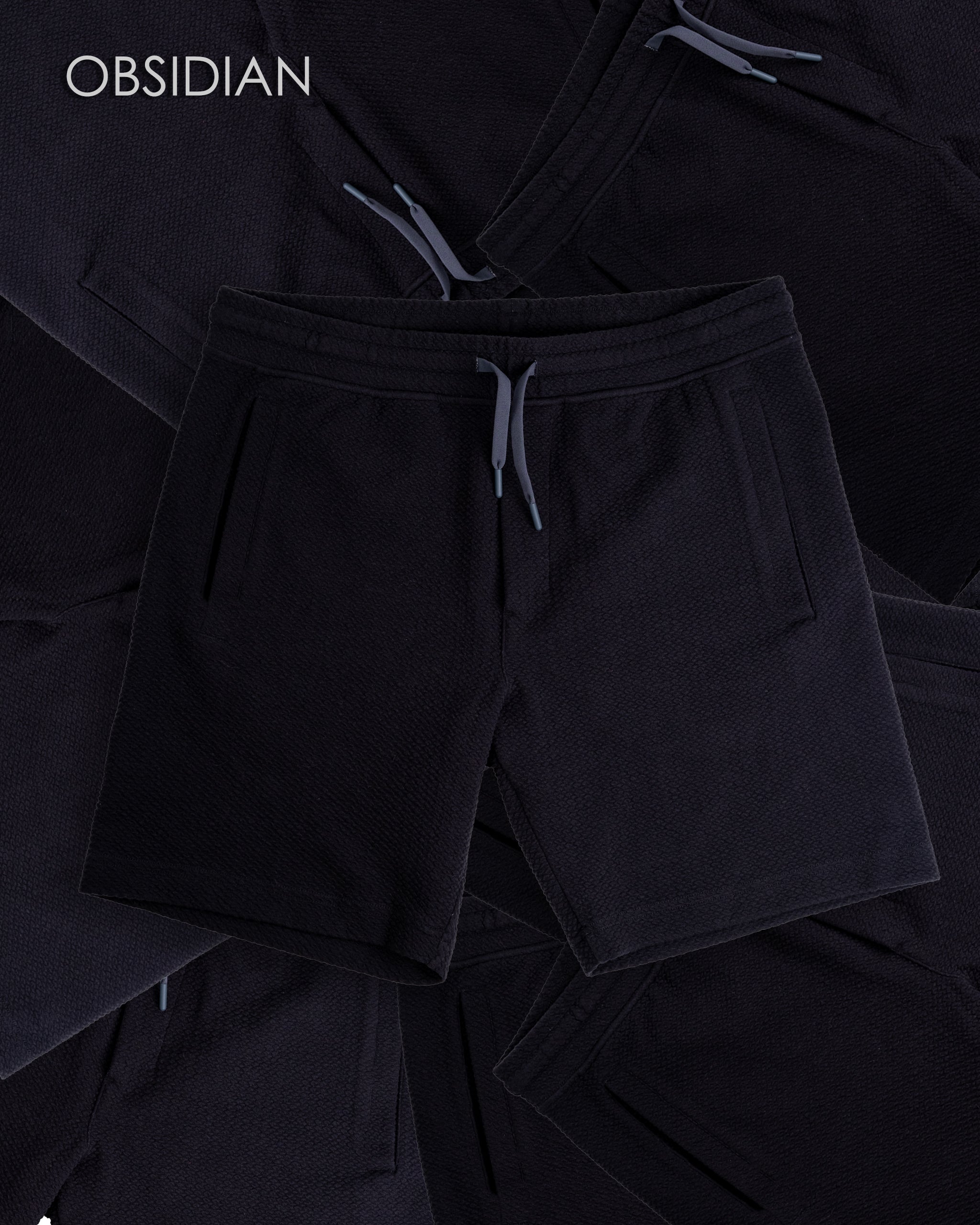 Player Preferred™ Waffleknit Shorts in Obsidian, featuring a textured fabric design and elastic waistband, ideal for casual wear and active lifestyles.