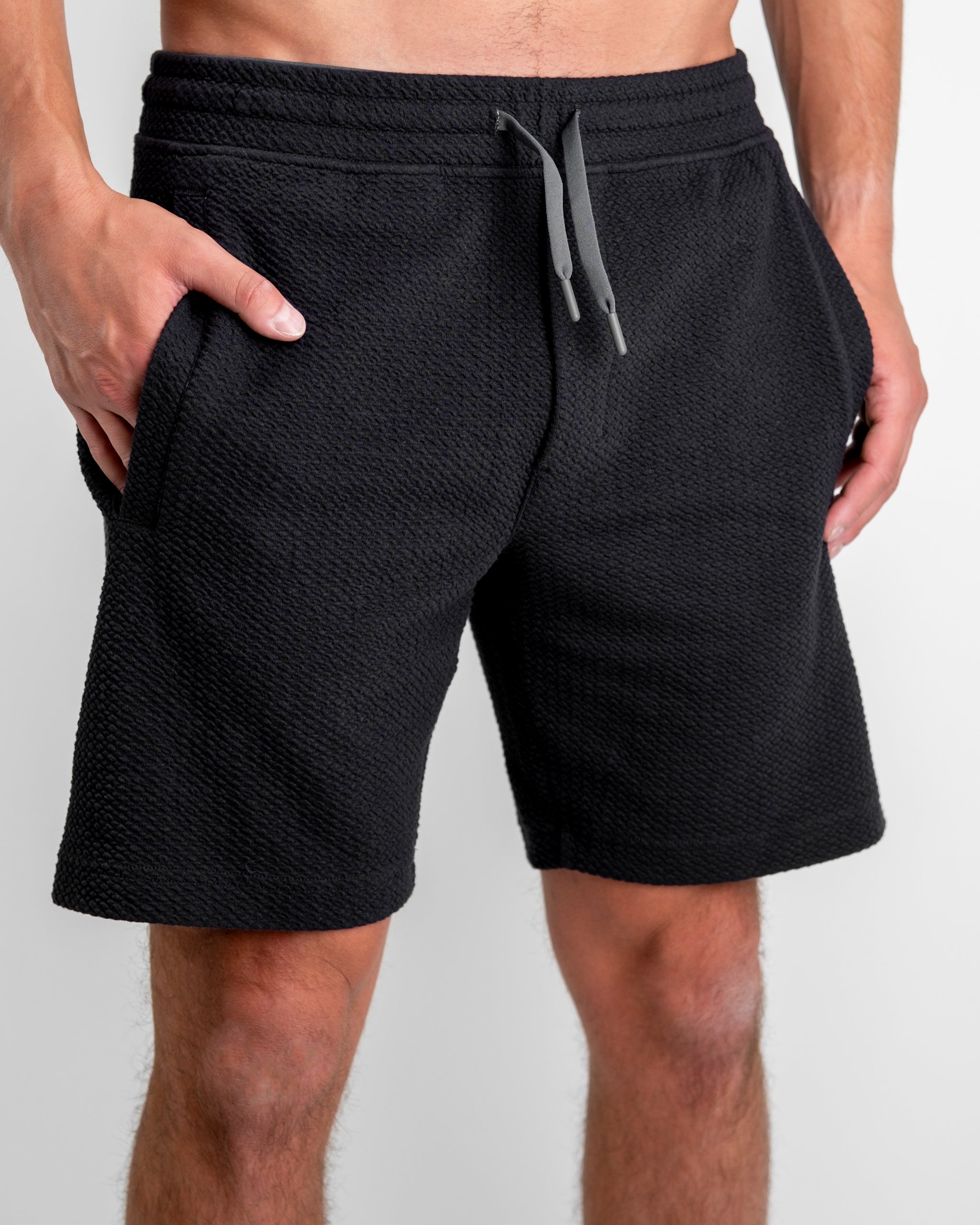 Player Preferred™ Waffleknit Shorts in Obsidian, featuring a soft waffle texture and relaxed fit.