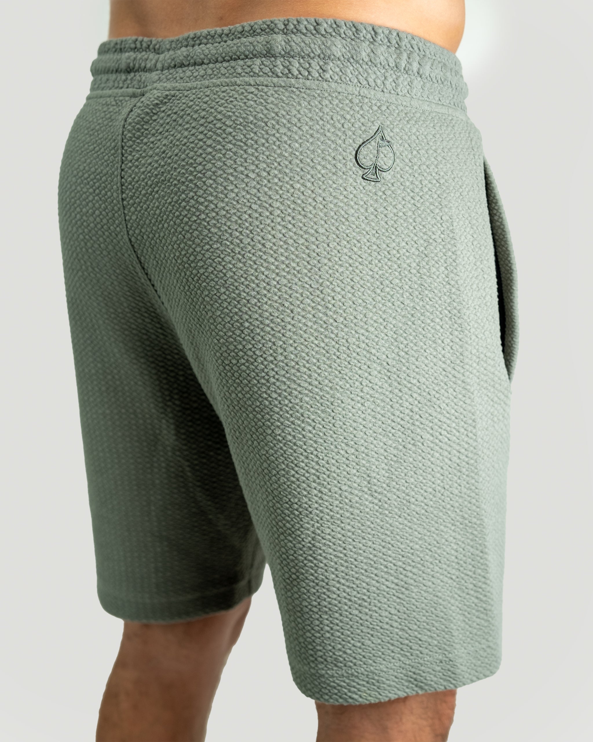 Player Preferred™ Waffleknit Shorts in Sage green color, showcasing a casual and comfortable design.