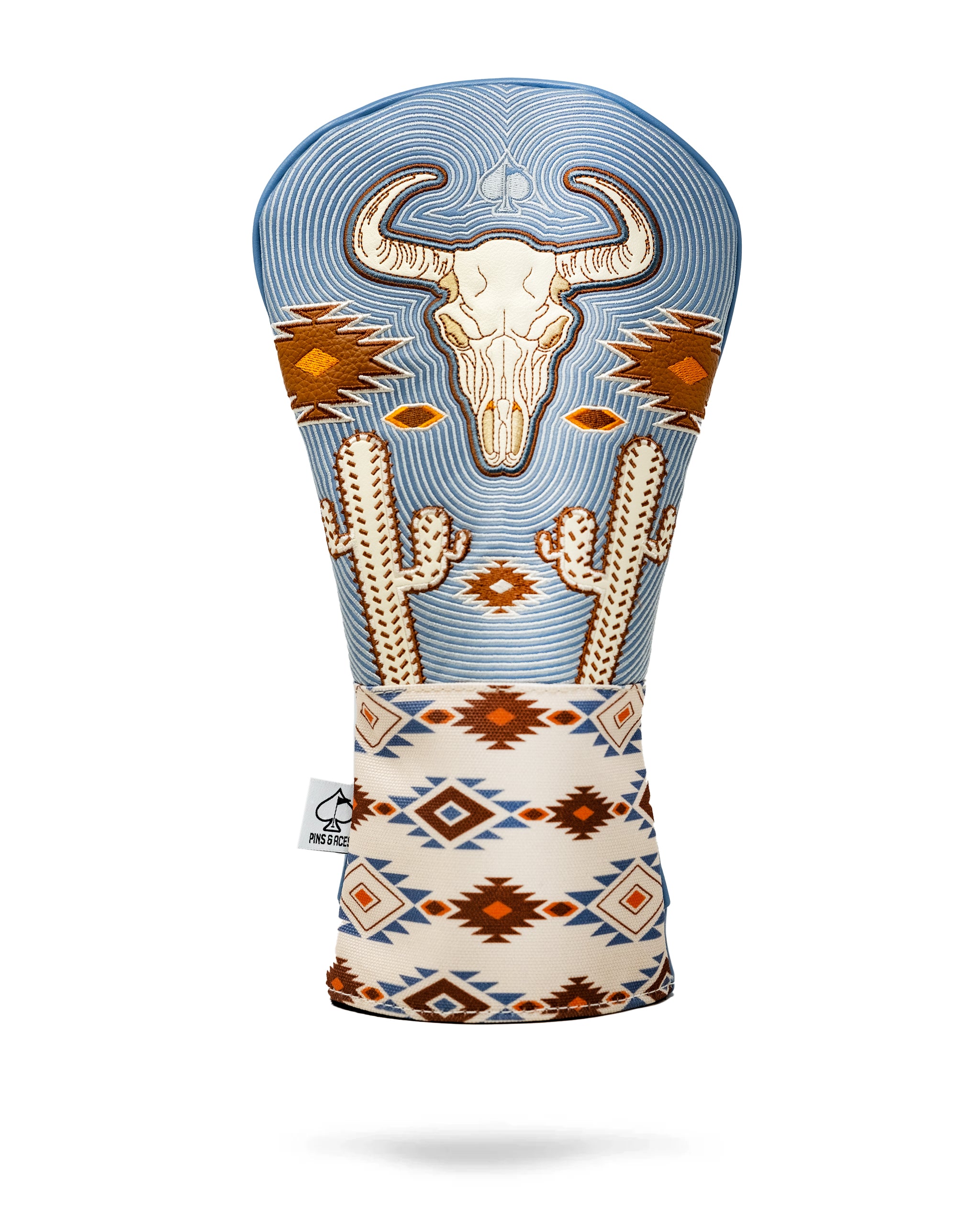 Western aesthetic driver cover featuring a detailed design with rustic patterns and a warm color palette.