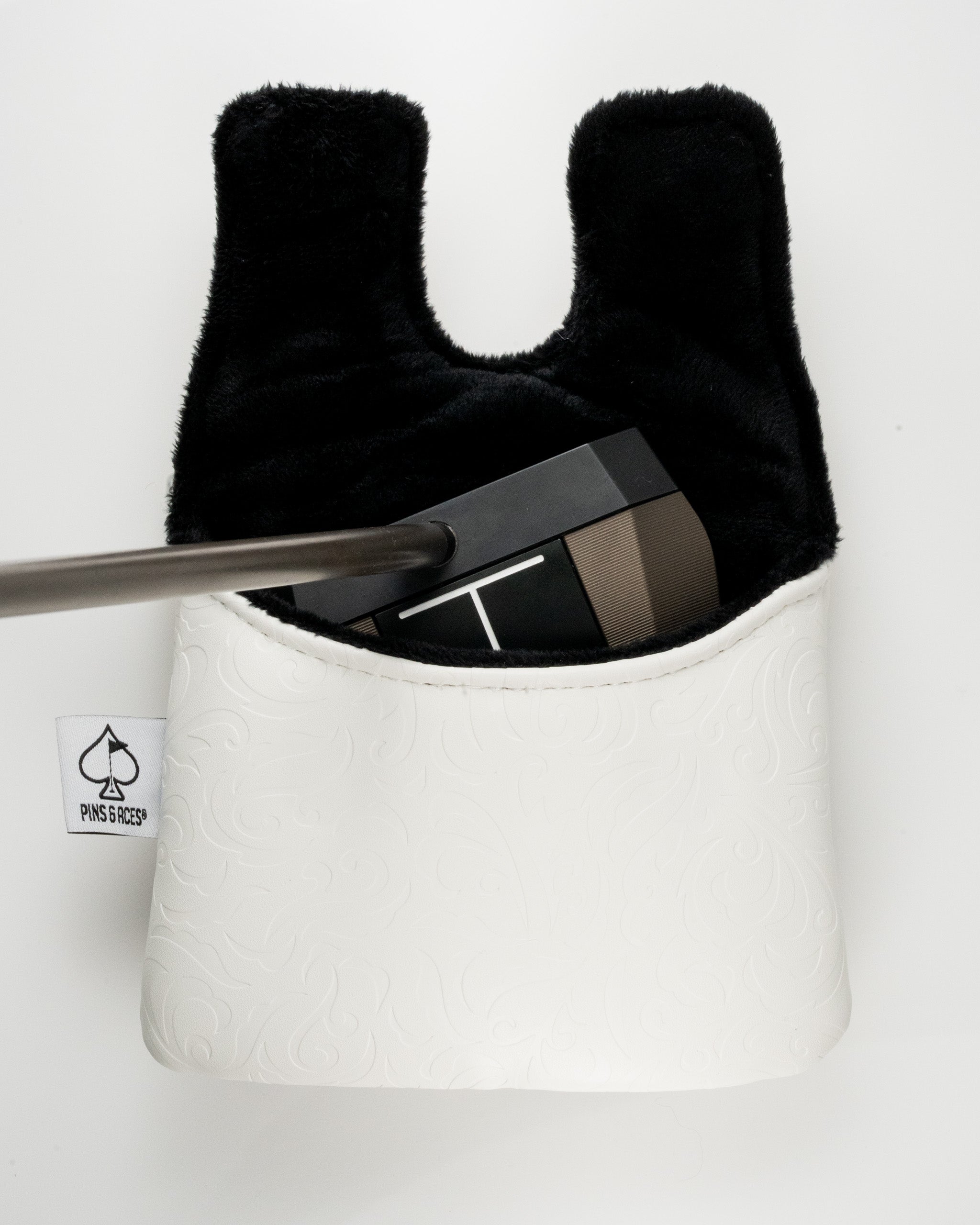White Out Ace of Spades - Center Shaft Mallet Putter Cover