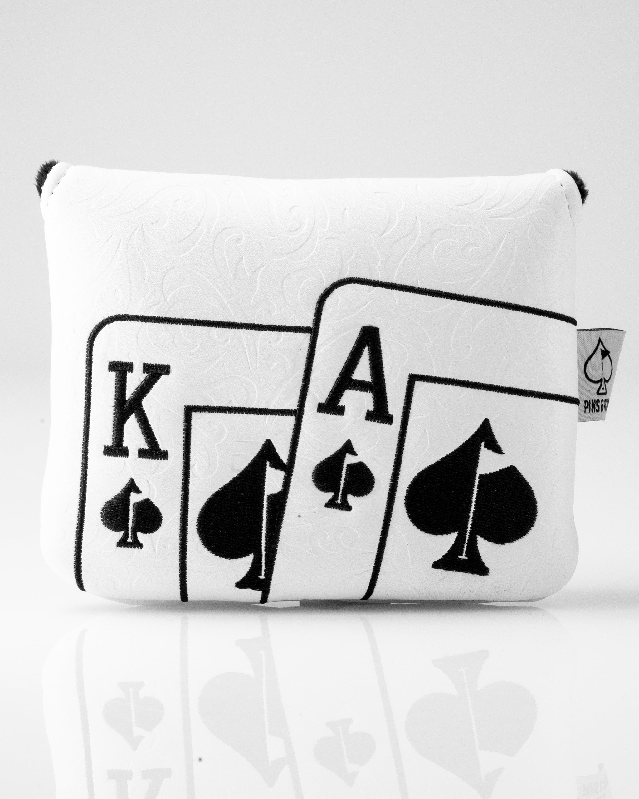White Out Ace of Spades - Center Shaft Mallet Putter Cover