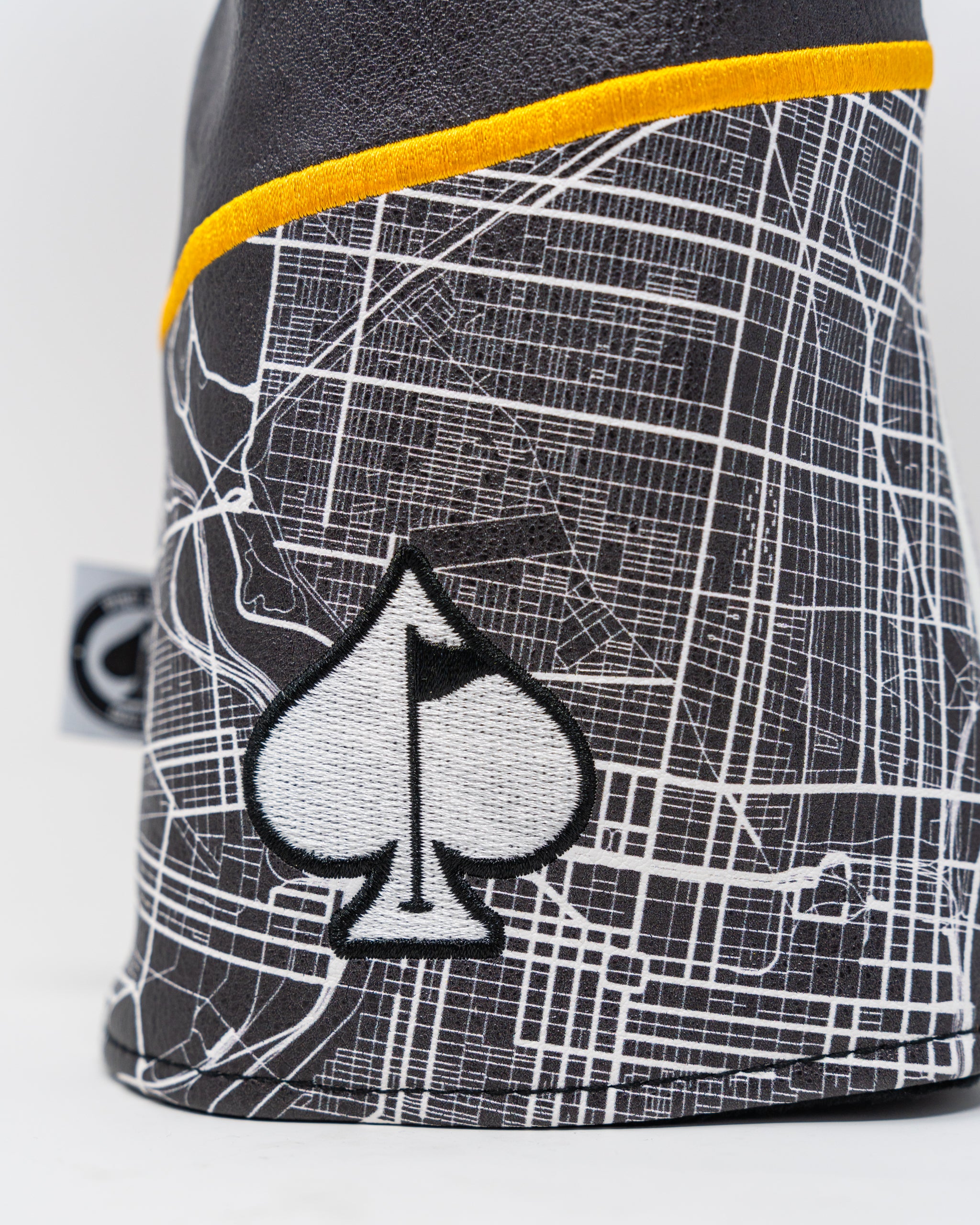 Whiz Wit Fairway Cover featuring a vibrant design, showcasing Philadelphia-themed graphics and a durable material, ideal for protecting golf clubs.