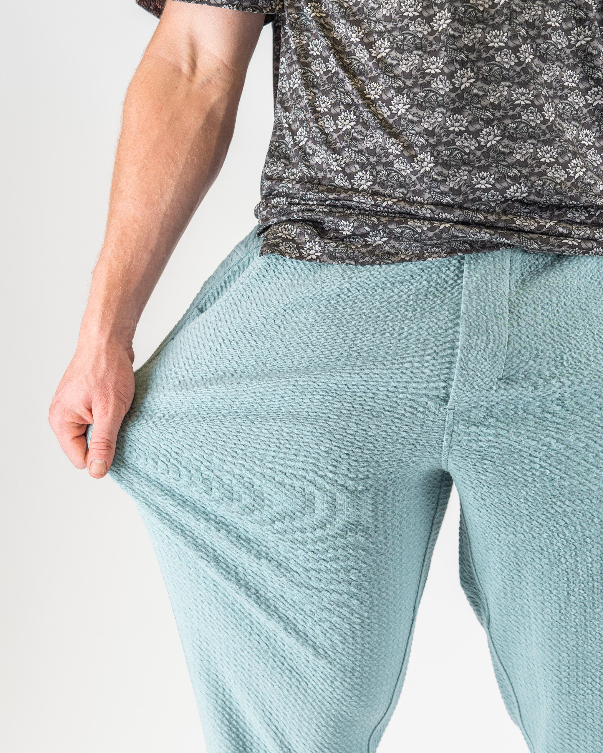 Player Preferred™ Waffle Knit Jogger in Blue Grey, featuring a comfortable fit and textured fabric.