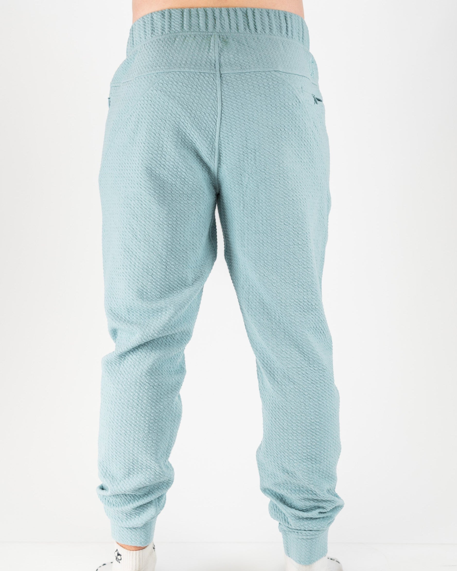 Player Preferred™ Waffle Knit Jogger in Blue Grey, showcasing a cozy knit texture and relaxed fit.