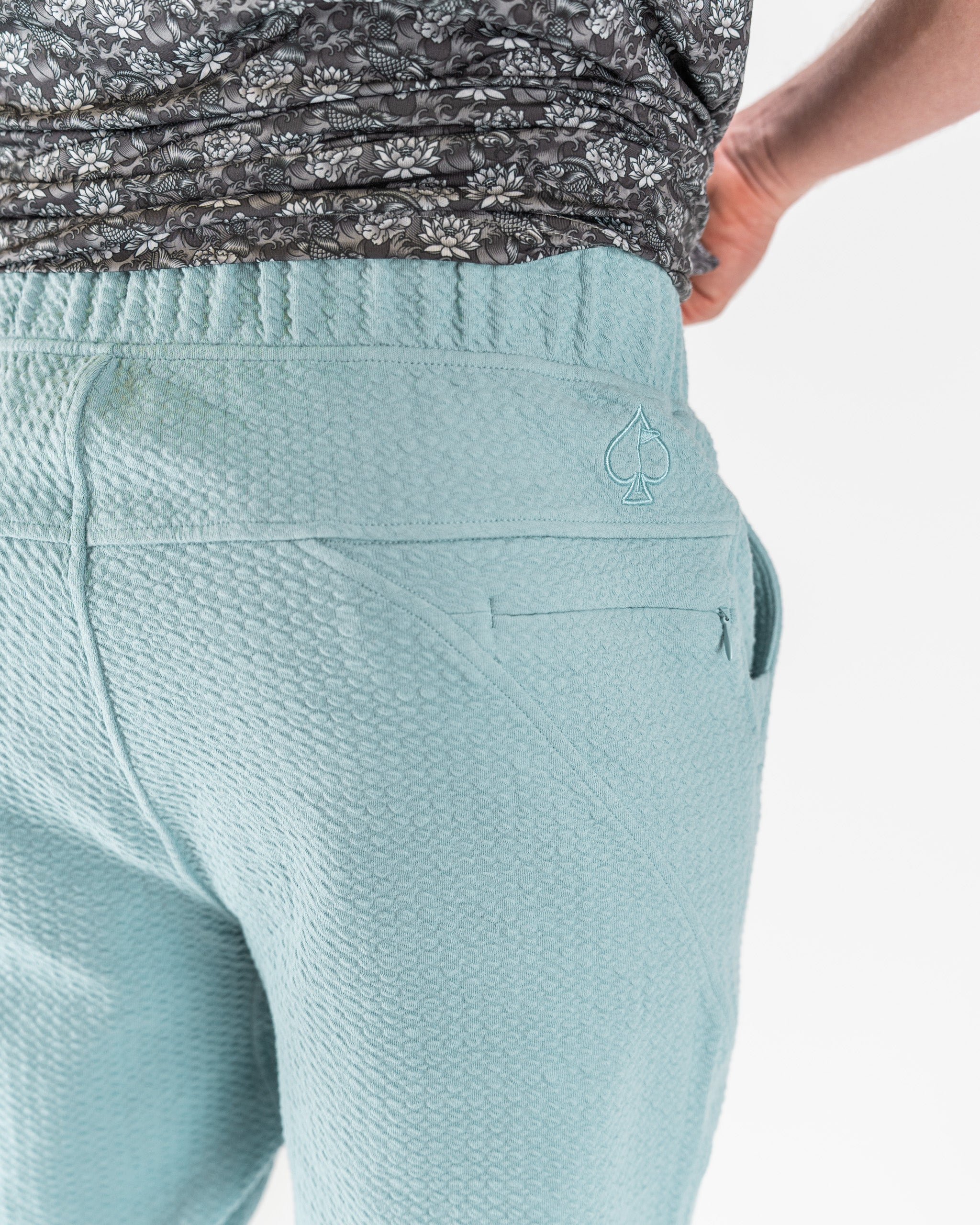 Blue grey Player Preferred™ waffle knit jogger featuring a relaxed fit and elastic waistband.