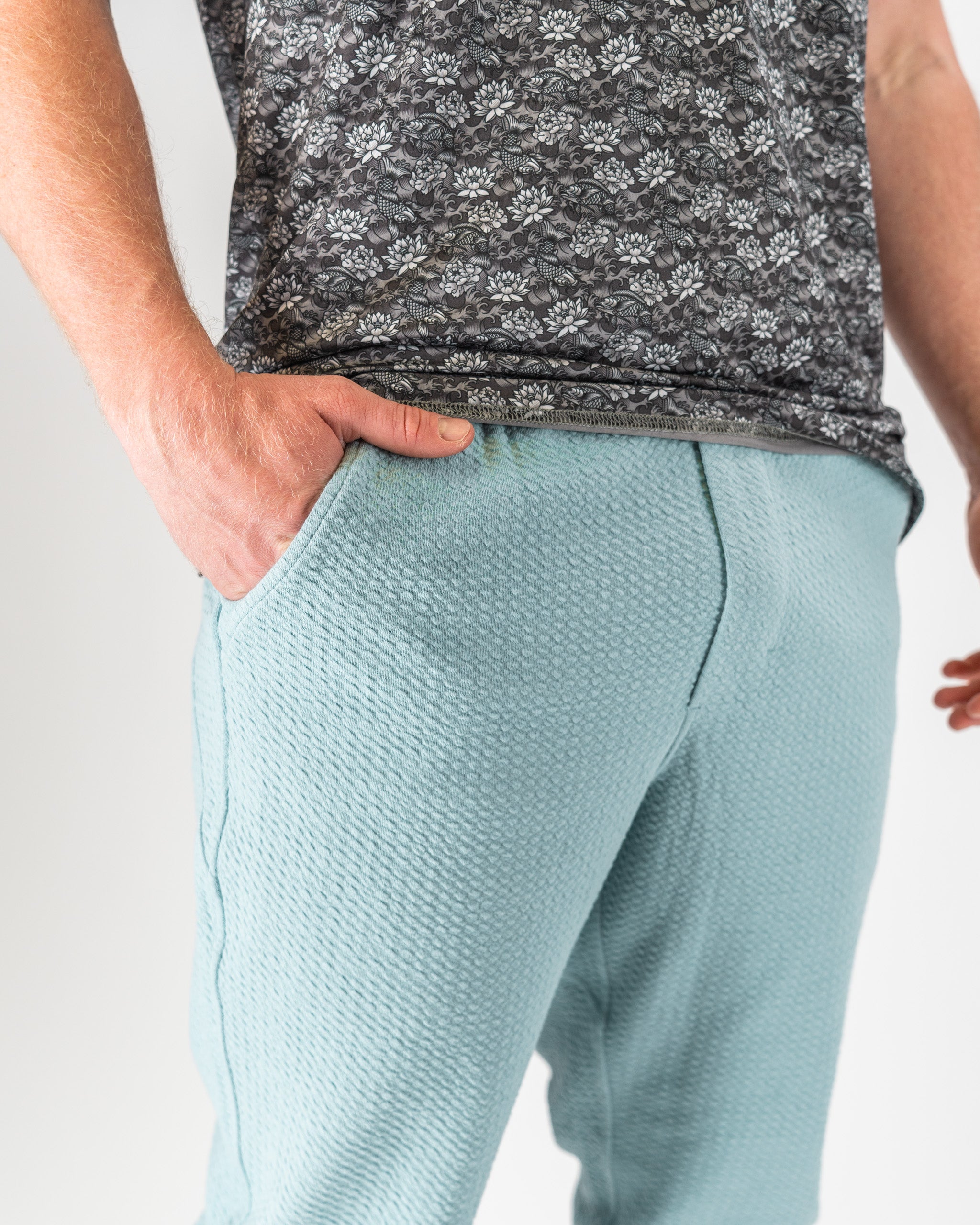 Player Preferred™ Waffle Knit Jogger in Blue Grey, featuring a comfortable fit and textured knit design.