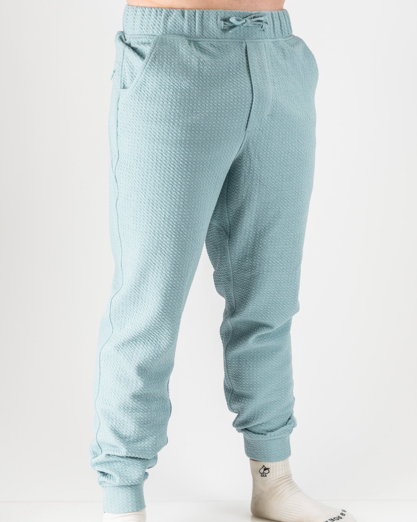 Player Preferred™ Waffle Knit Jogger in Blue Grey, showcasing a comfortable design and texture.