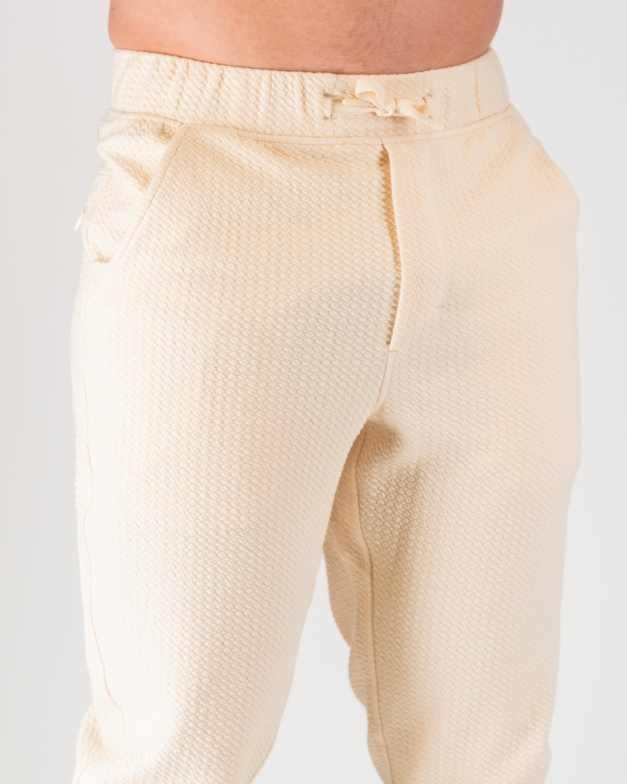 Player Preferred™ Waffle Knit Jogger in Cream color, featuring a soft fabric texture and relaxed fit, displayed against a neutral background.