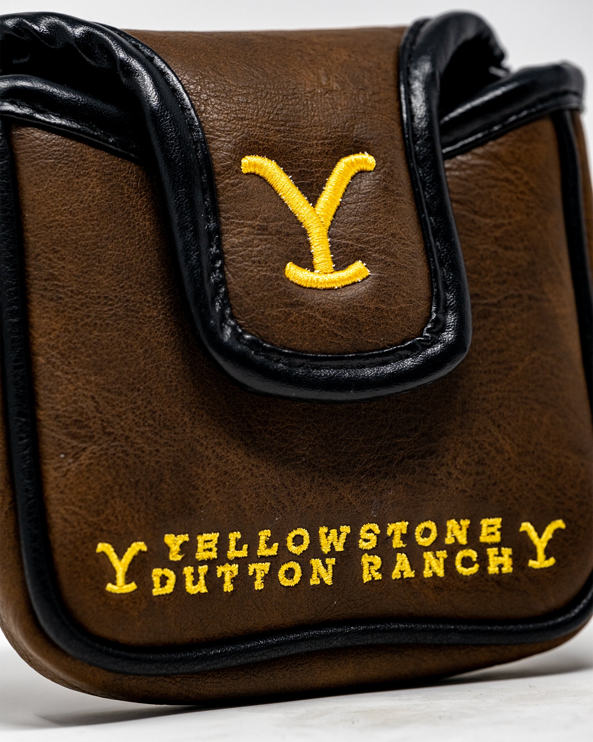 Yellowstone Putter Cover for Mallet Golf Clubs, featuring a vibrant design with nature-inspired graphics.