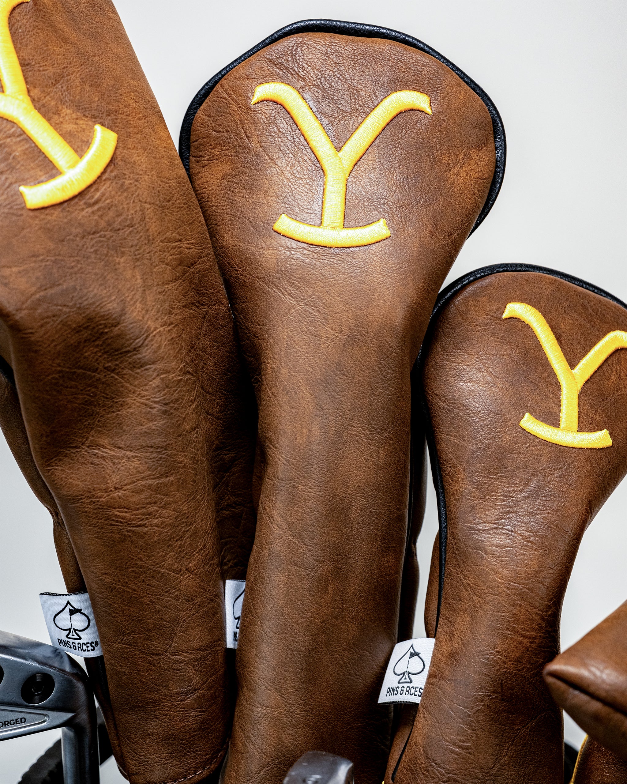 Yellowstone Fairway Cover featuring a vibrant design with a mountain and river landscape, designed for golf clubs.