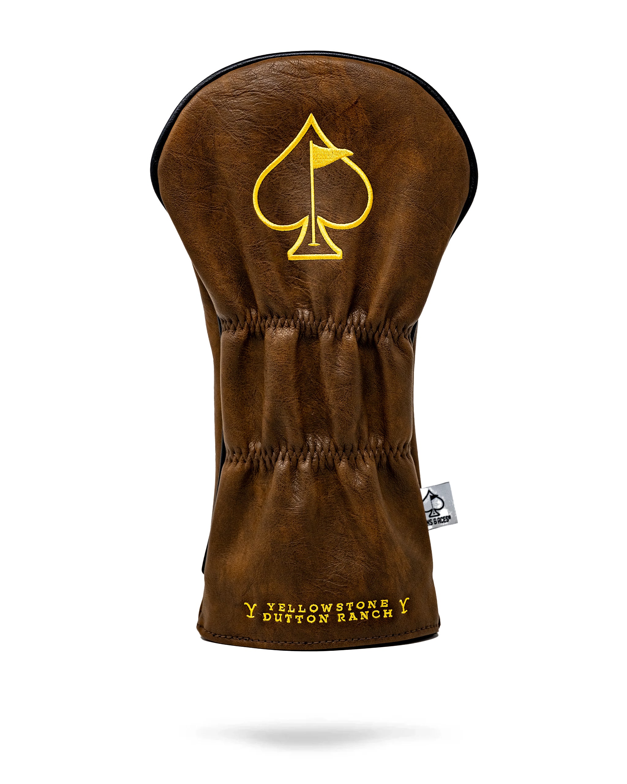 Yellowstone Driver Cover featuring a scenic design with mountains and trees, ideal for golf enthusiasts.